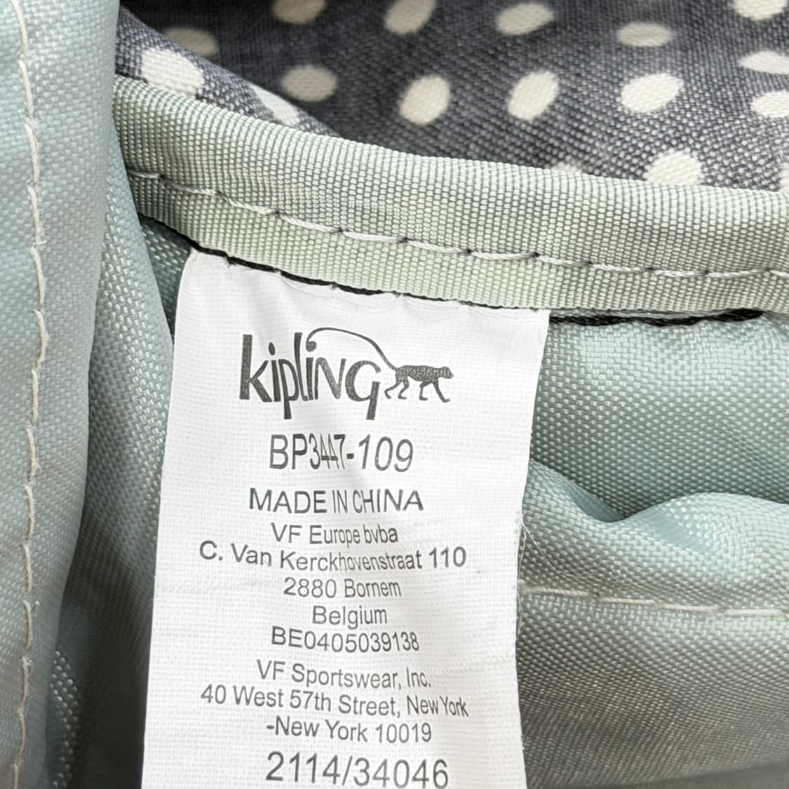 키플링 빈티지 모리걸 도트 땡땡이 폴카 패턴 백팩 가방 상품이미지5