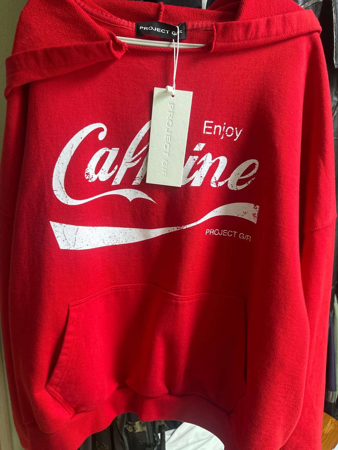 프로젝트 G/R 멤버십 카페인 패러디 후드 레드 상품이미지1