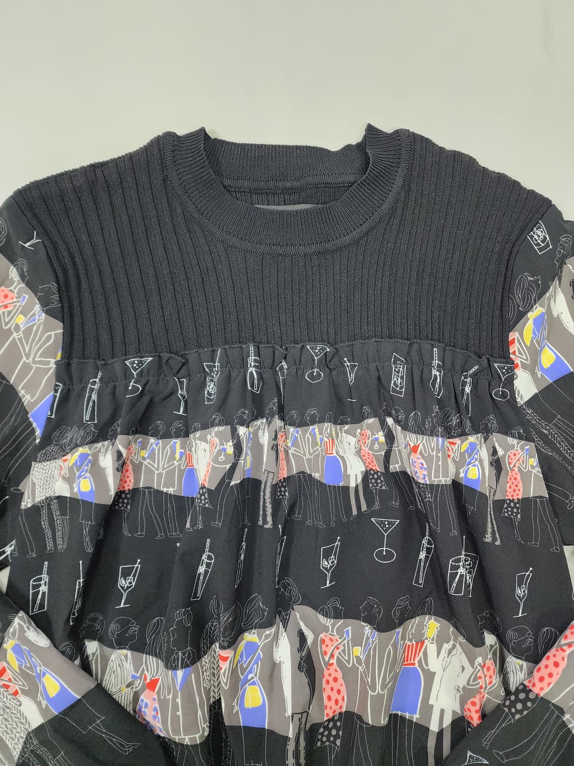 샤틴 패턴 니트 블라우스 상품이미지3