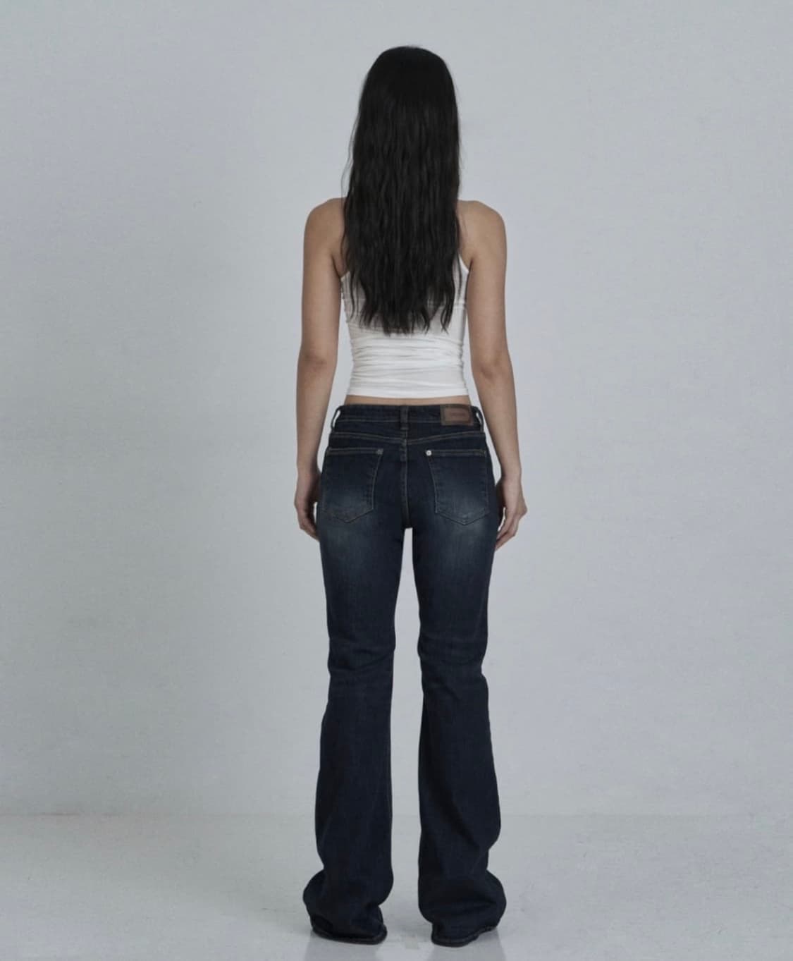 Vintage raw jean in Mid-blue 상품이미지3