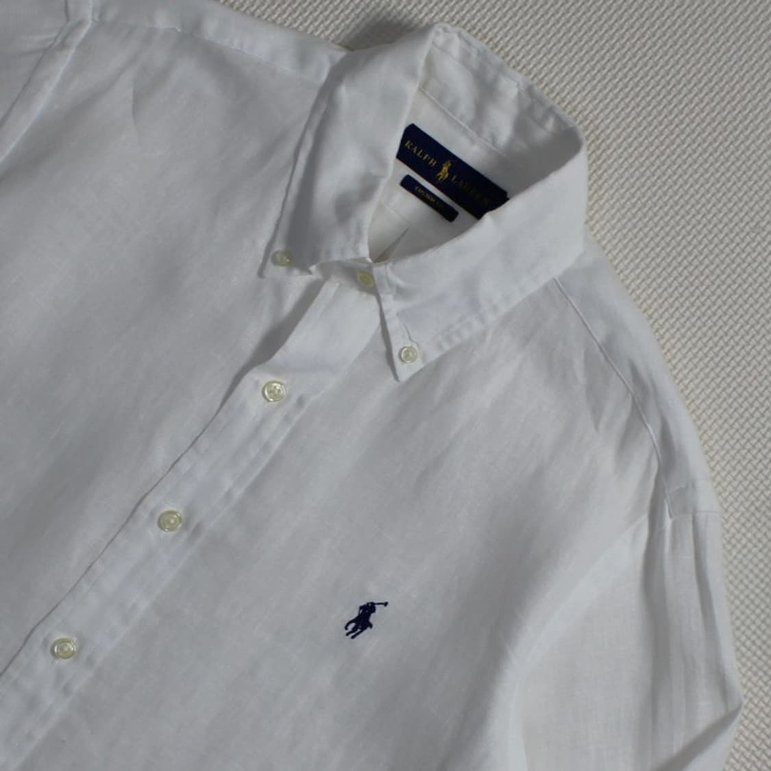 Polo 폴로 랄프로렌 화이트 리넨 셔츠 (큐알신형) 상품이미지3