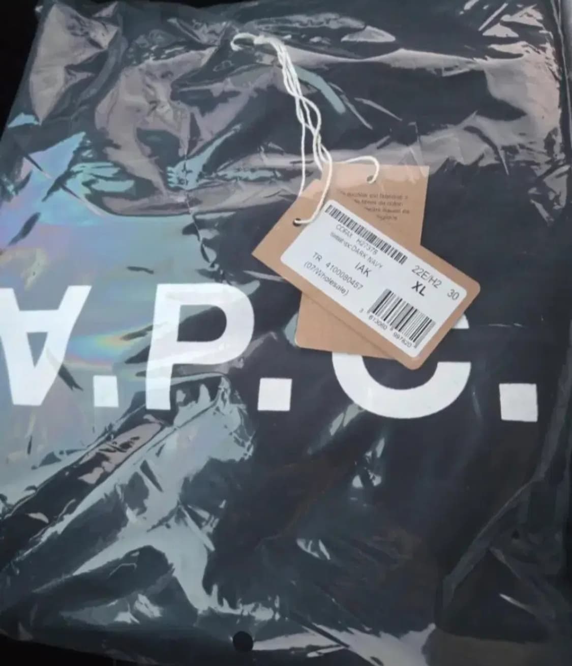 A.P.C. V.P.C. 로고 맨투맨 네이비/회색 상품이미지3