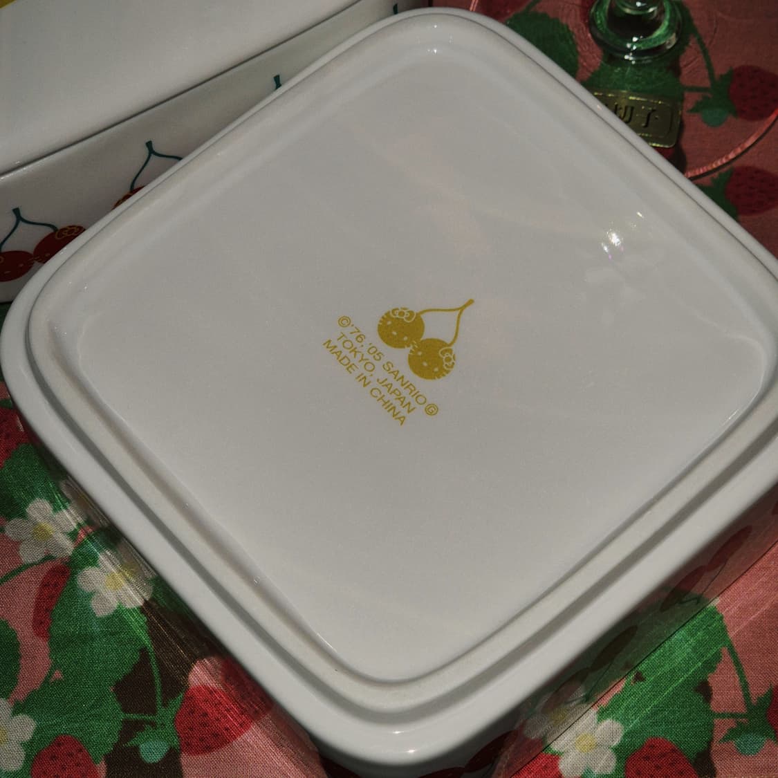 05s 체리 키티 레트로 도자기 2단 찬합 상품이미지10