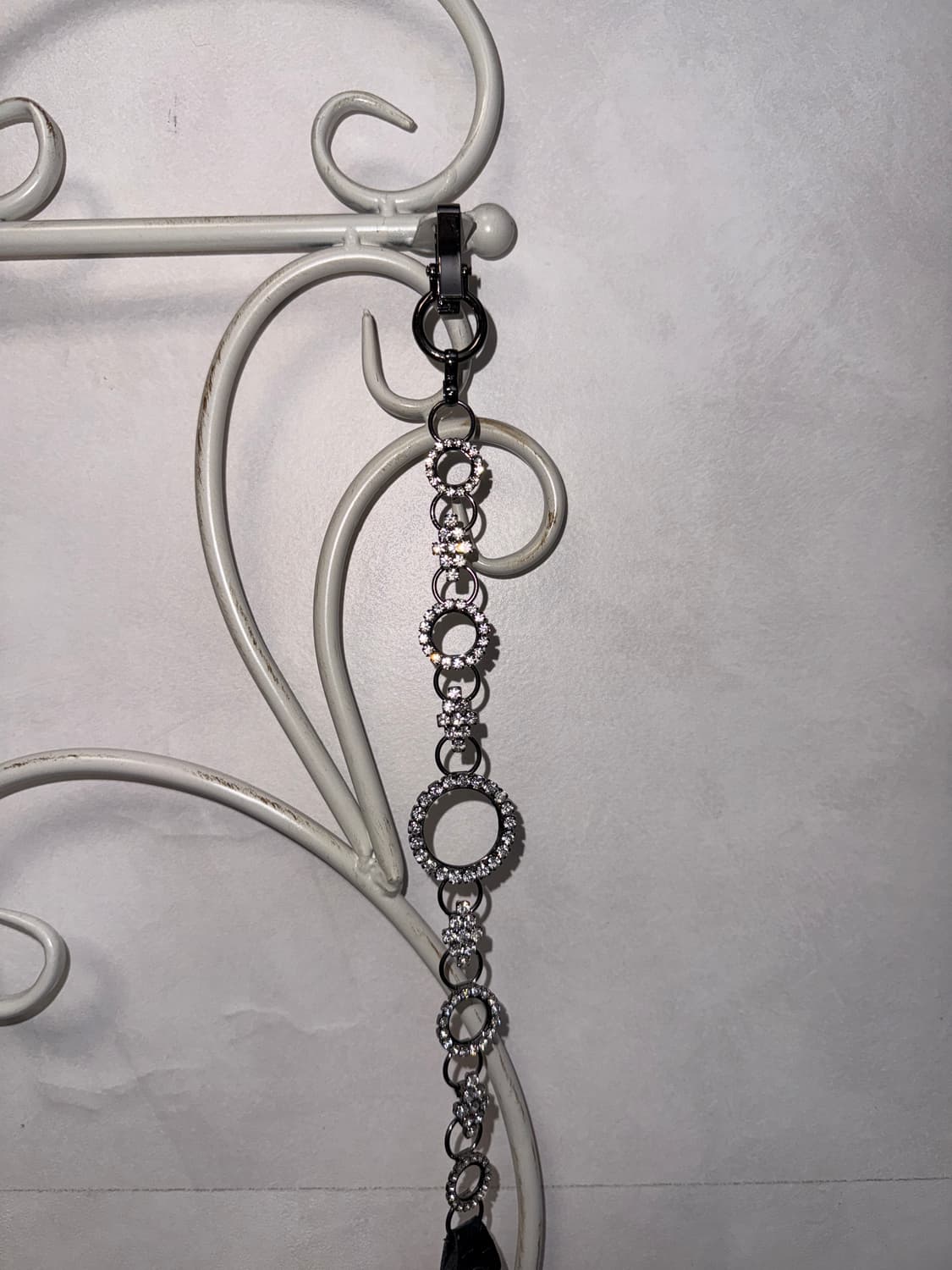 Black flower ring cubic chain belt 상품이미지6