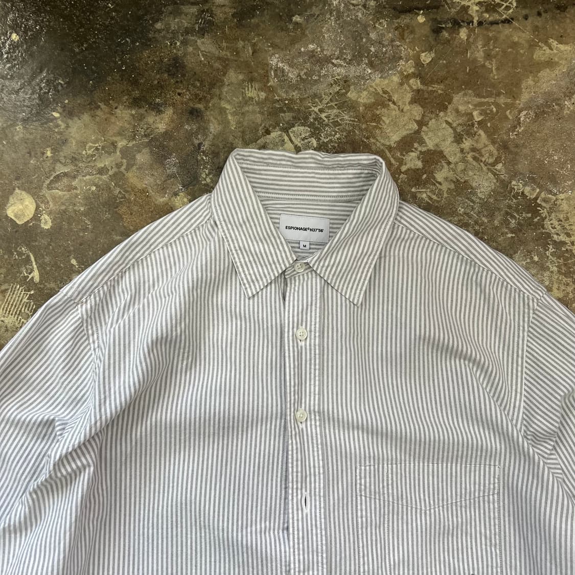 M) 에스피오나지 루즈핏 스트라이프 셔츠 남방 아메카지 워크웨어 상품이미지2