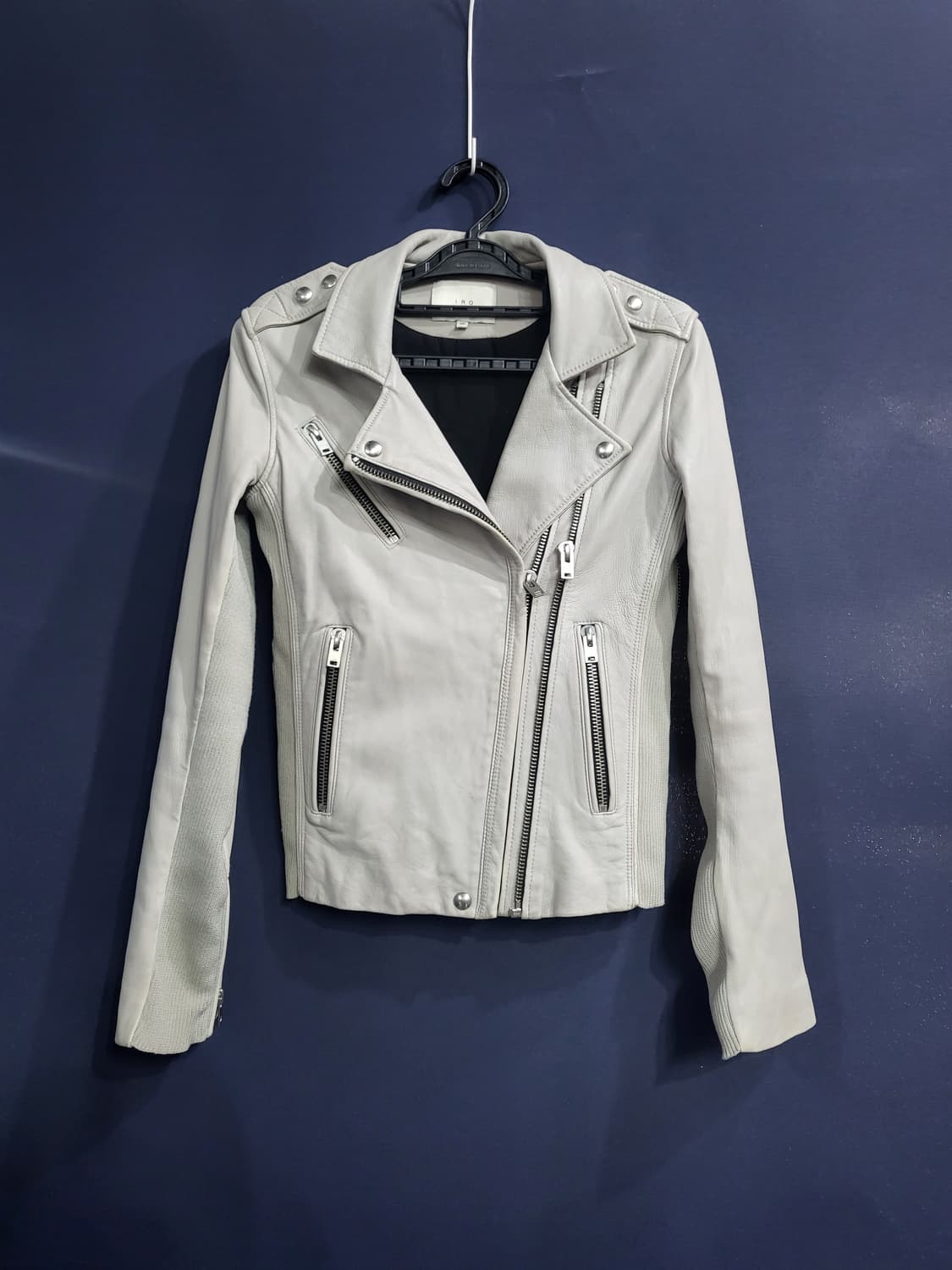 이로 양가죽 니트자켓 상품이미지2