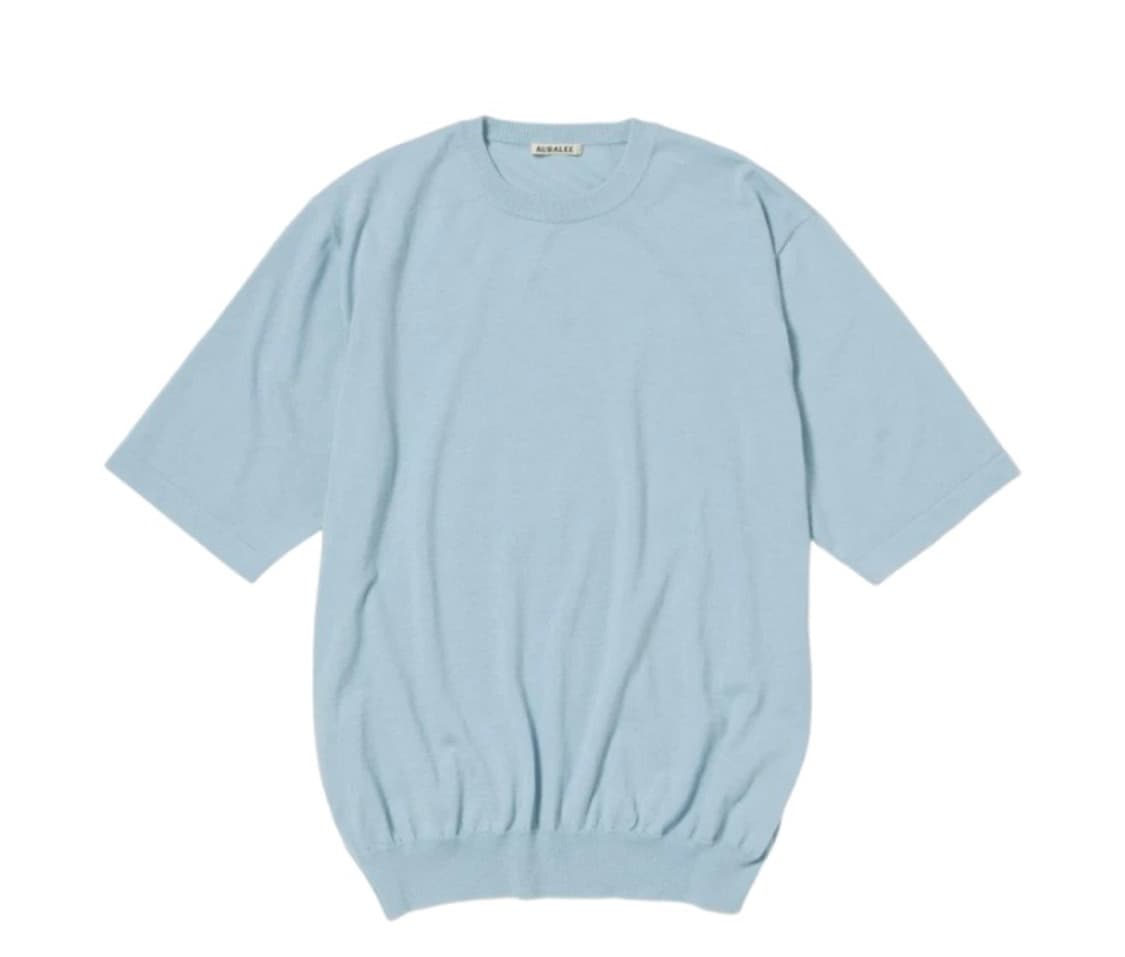 오라리 24ss 캐시미어 하드 트위스트 니트 티셔츠 상품이미지1