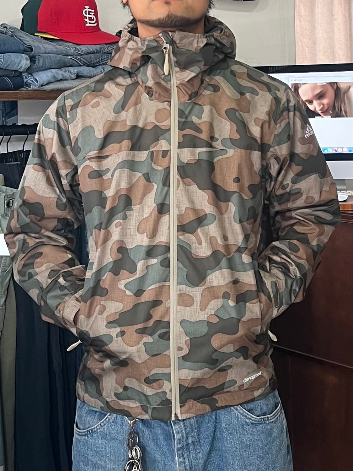 아디다스 카모 바람막이 M 상품이미지2