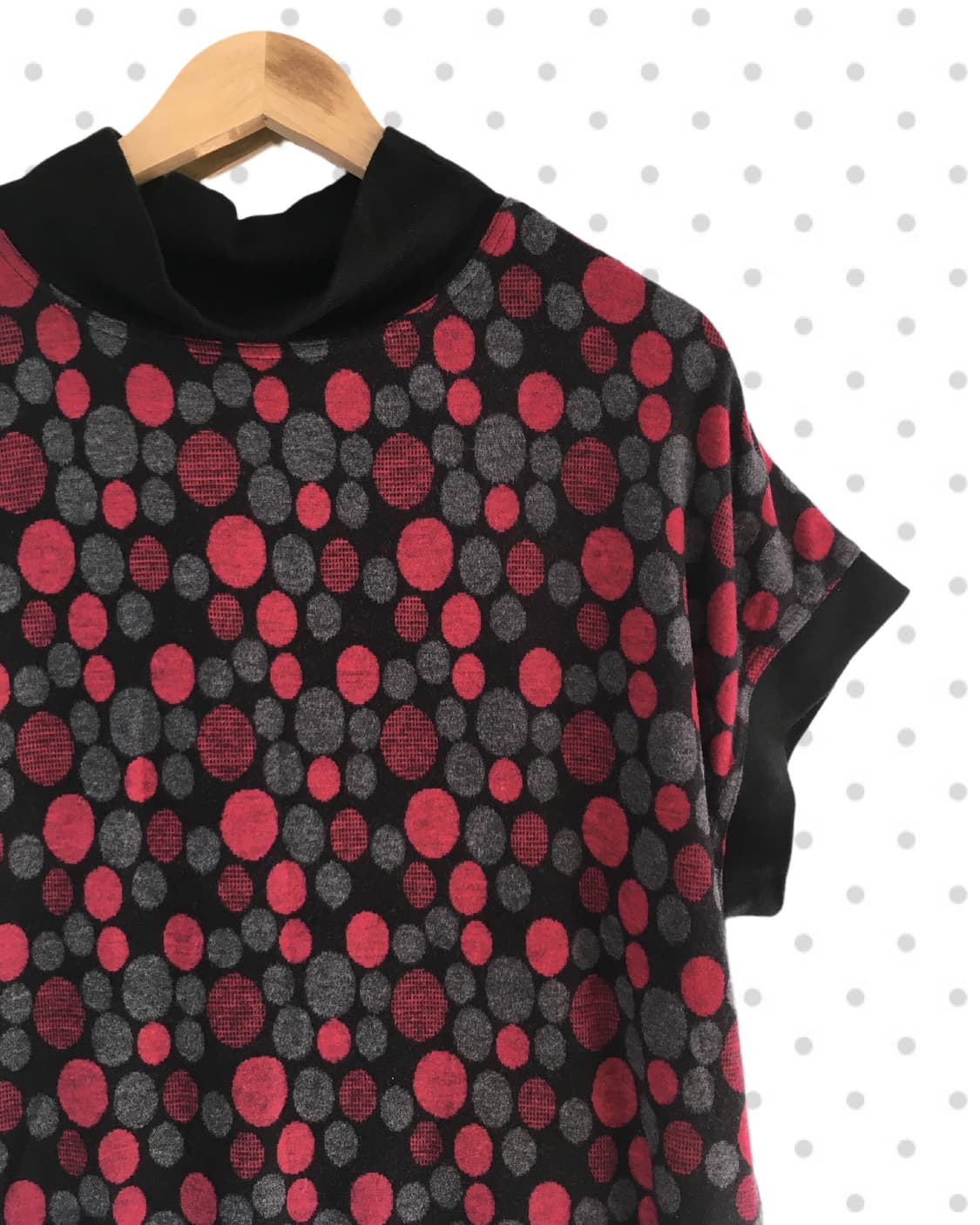 vintage dot pattern neck top pink 상품이미지7