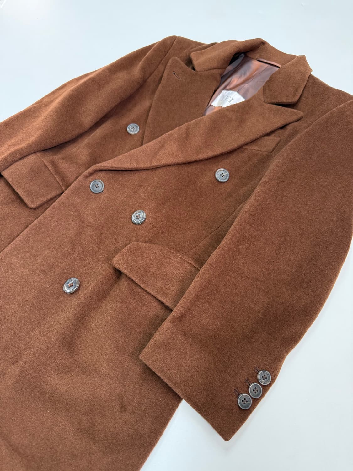 VTG 90s DOUBLE-BREASTED LONG COAT 상품이미지5