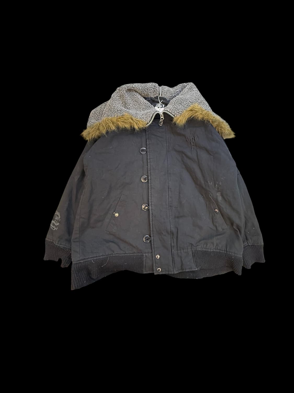 도그타운 블랙 드래곤 N-2B 스타일 퍼 후드 자켓 상품이미지3