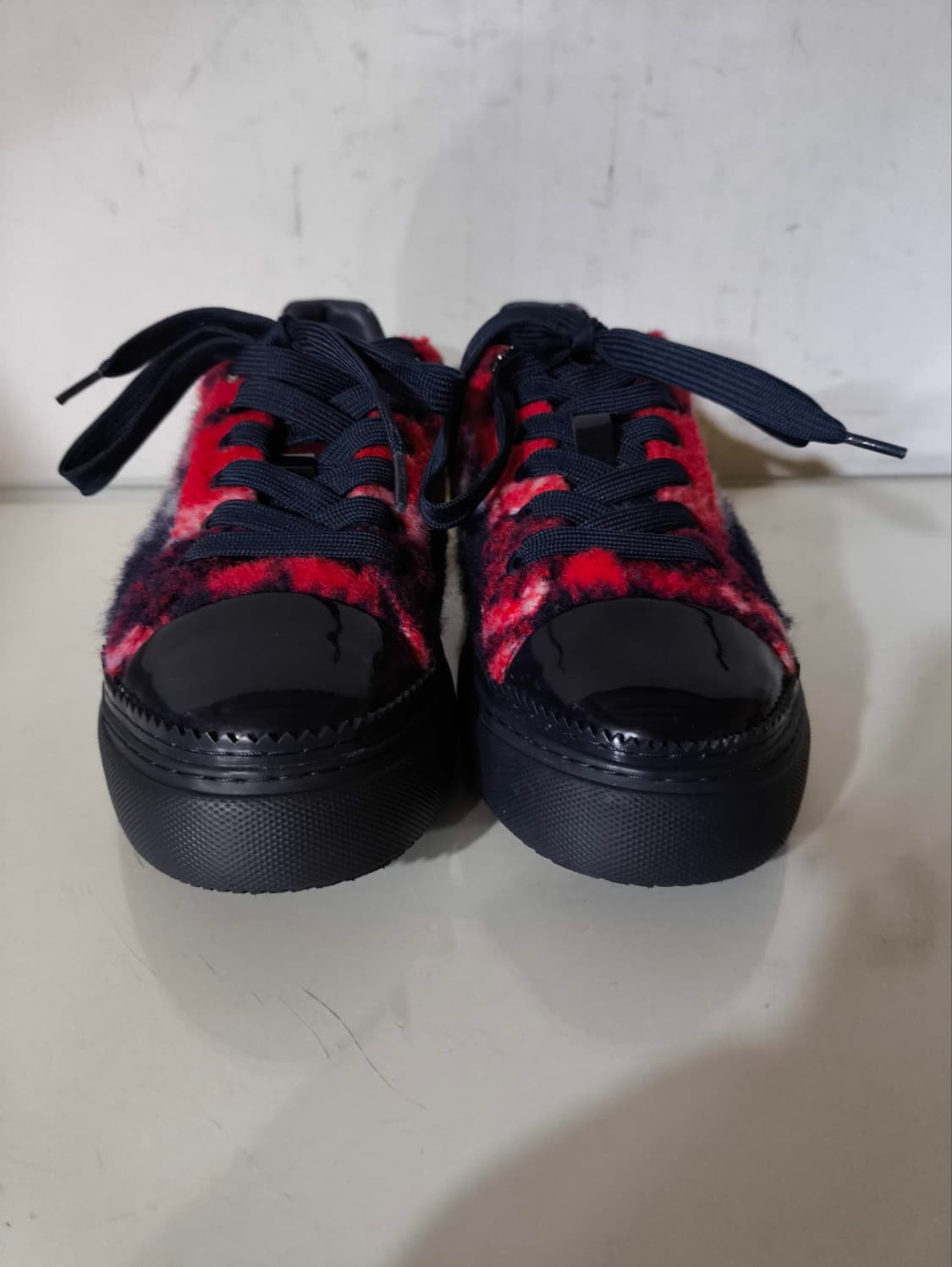 370 240mm 슈콤마보니 타탄체크 아이콘 스니커즈 상품이미지3