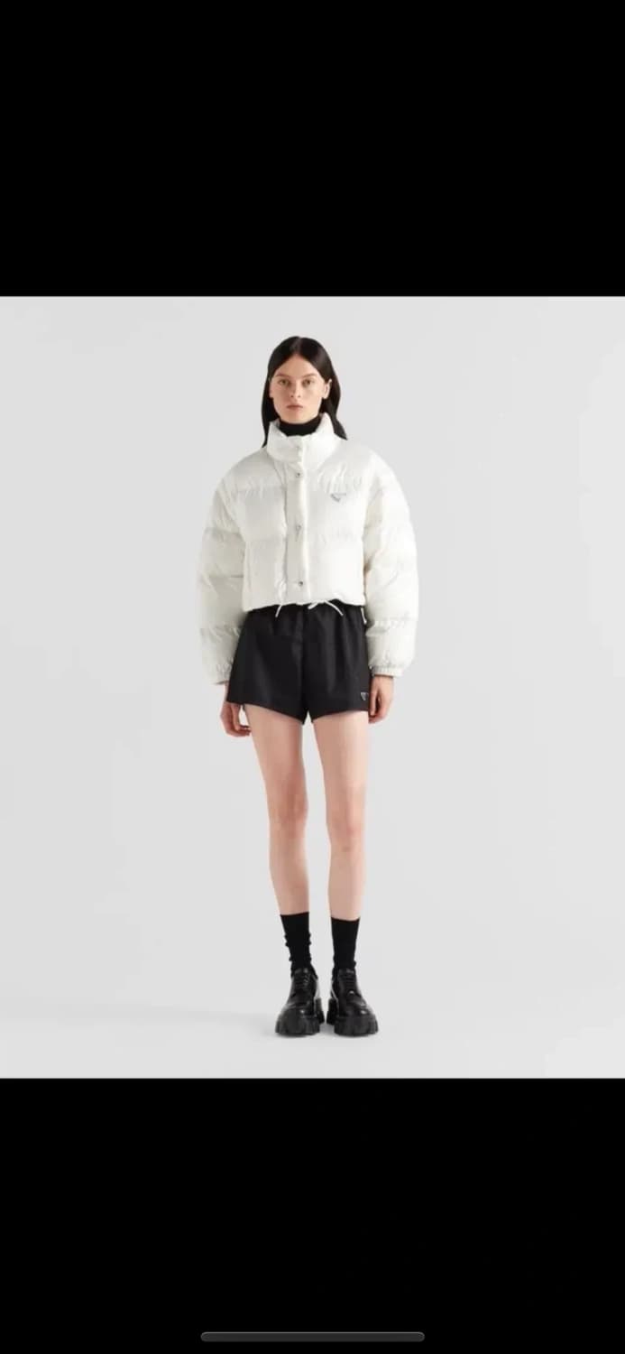 [새상품🪽시즌오프🪽카리나착용] 프라다 리나일론 크롭 구스 패딩🤍 상품이미지6