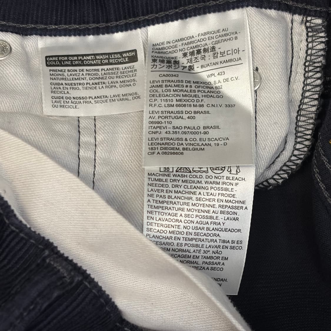 미국 빈티지 리바이스 514 코듀로이팬츠 골덴바지 상품이미지4