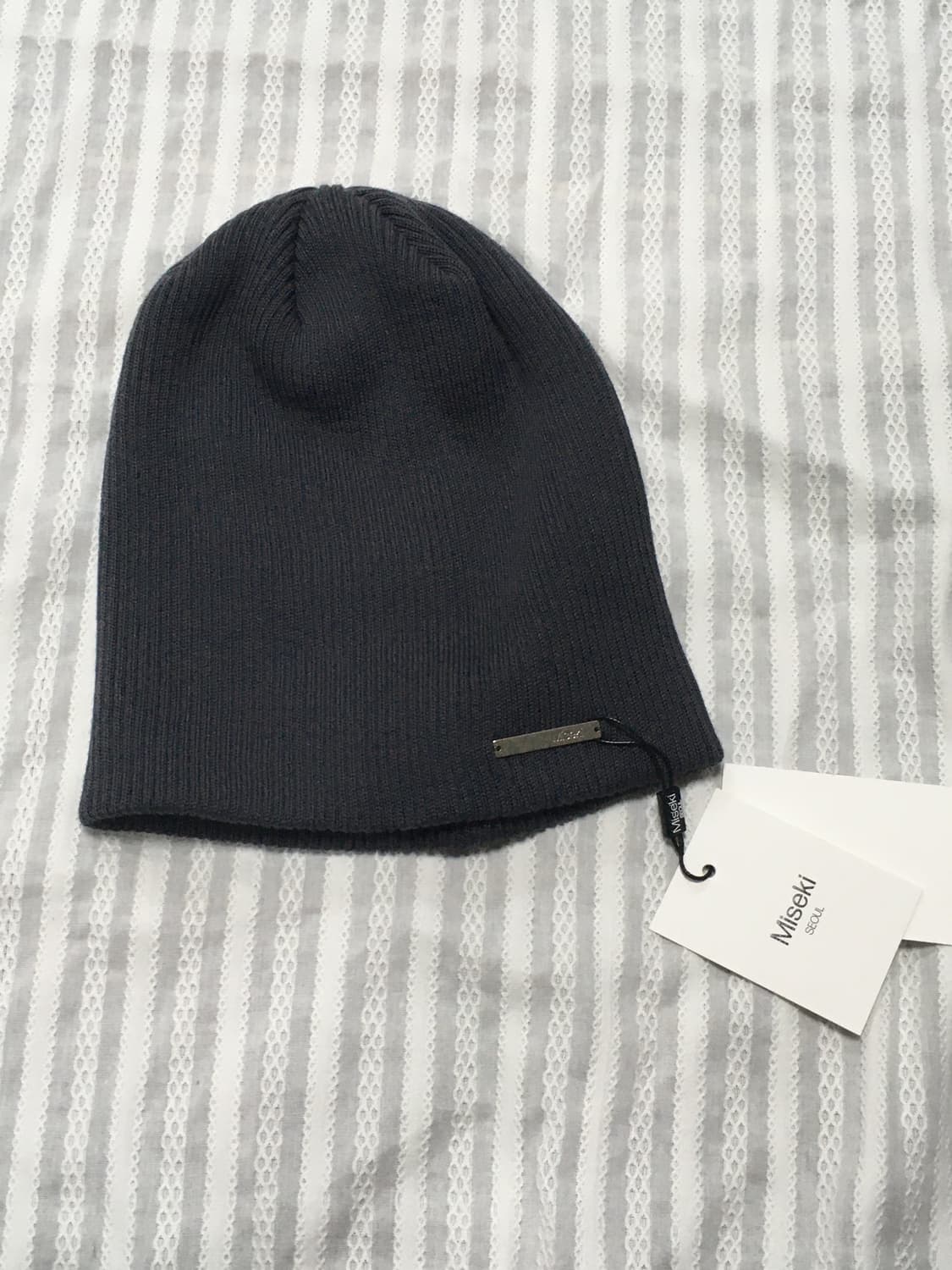미세키서울 베이직 니트 비니 차콜 상품이미지2