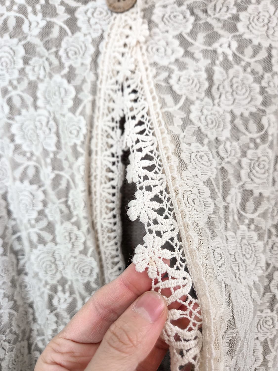 earth music 레이스 리버시블 케이프 가디건 상품이미지8