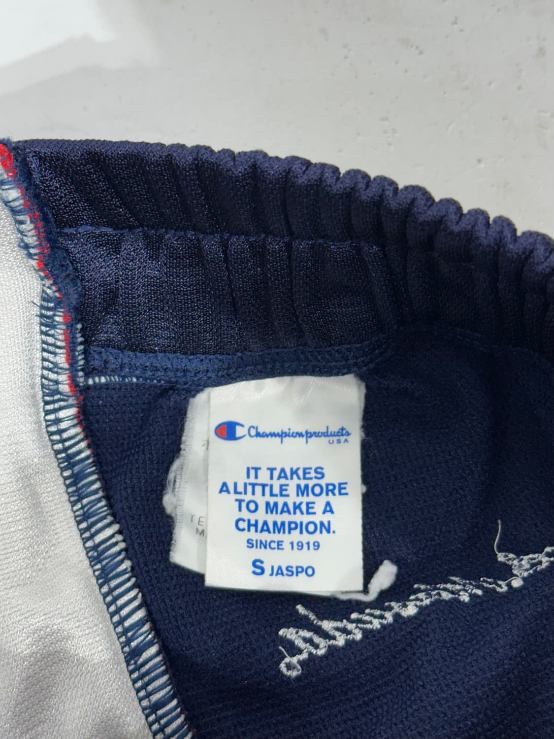 챔피온 네이비 와이드 레드 화이트 사이드 라인 팬츠 S 상품이미지7