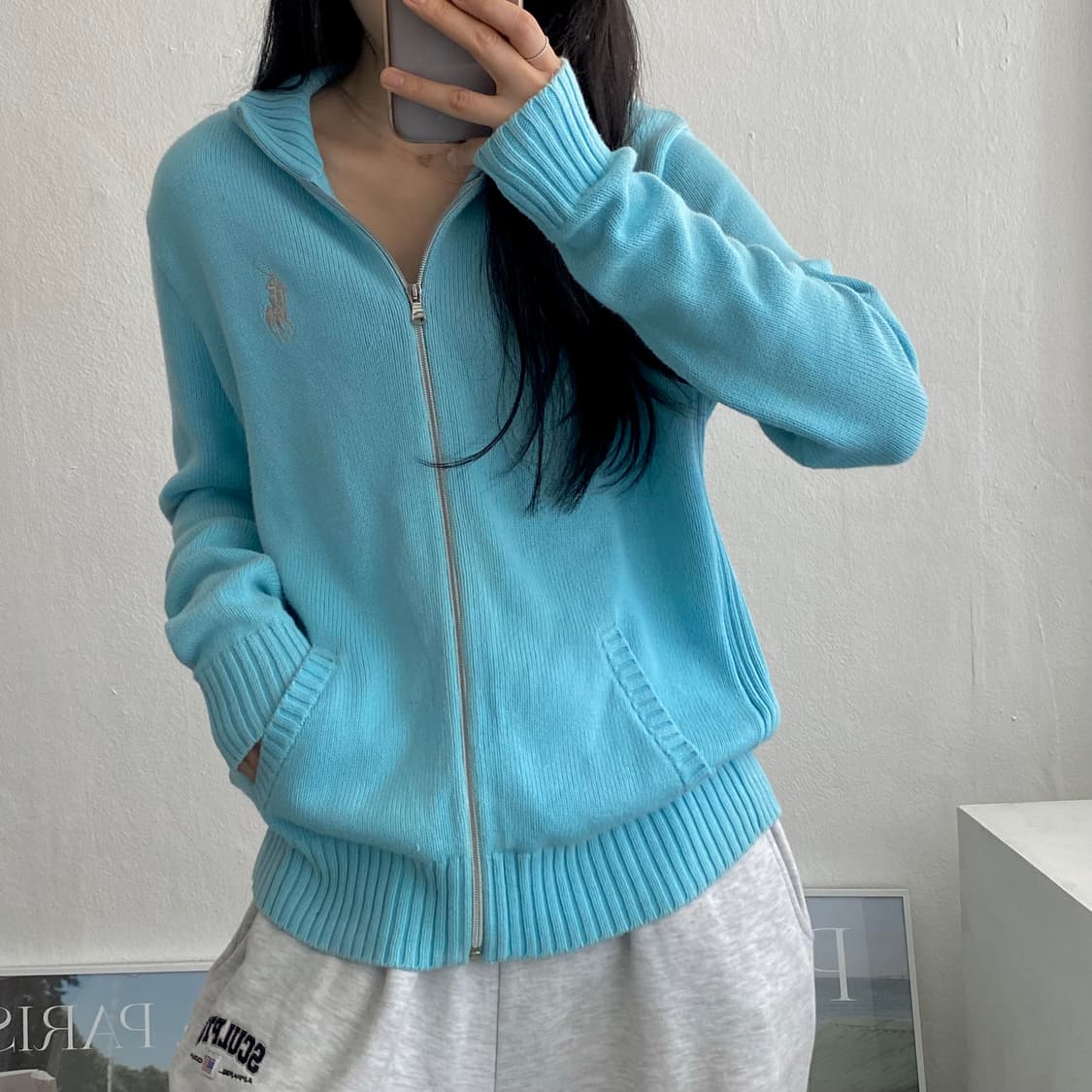L) 폴로니트집업 A2061 상품이미지2