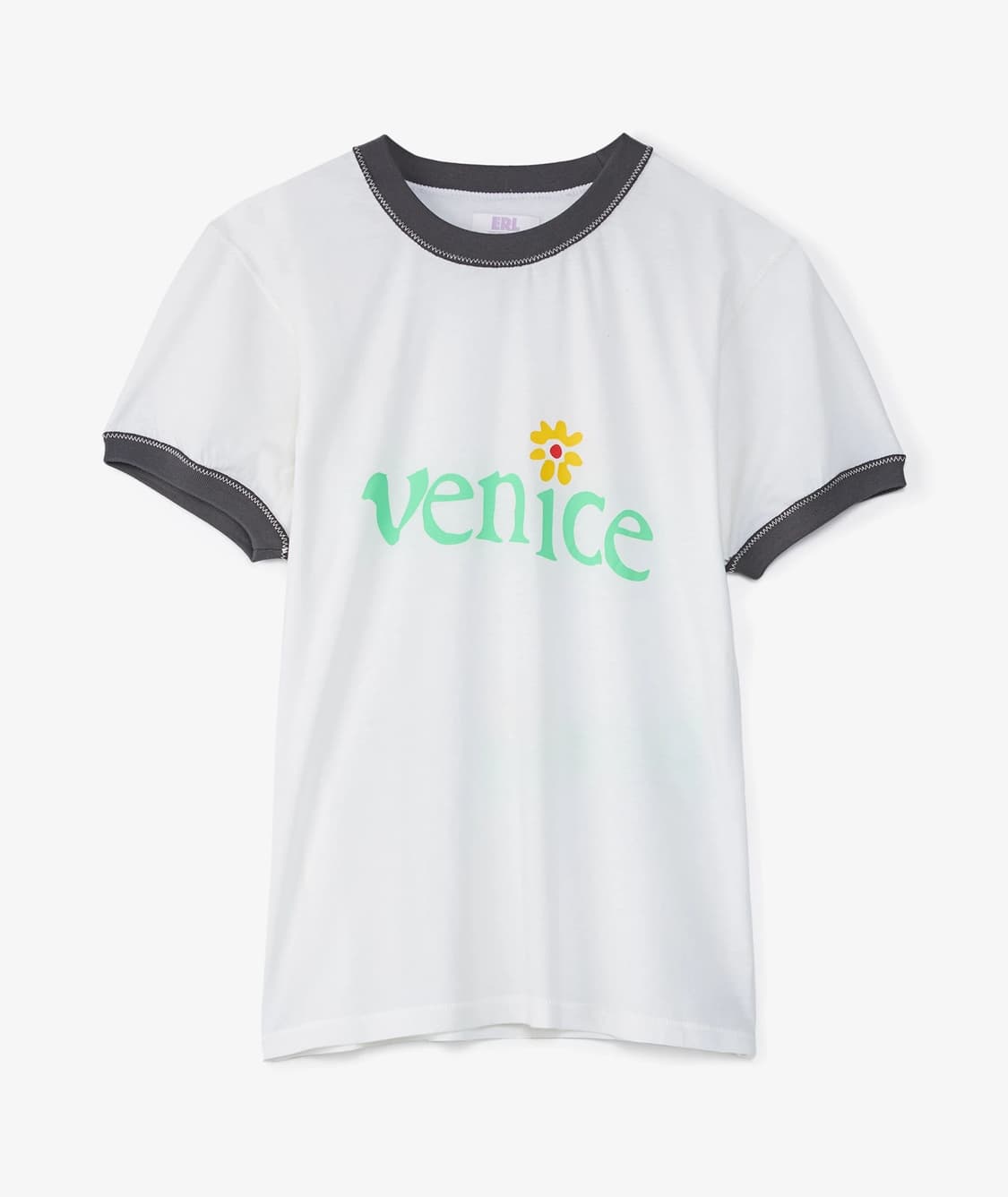 [L] ERL Venice 링거 티셔츠 화이트 상품이미지3