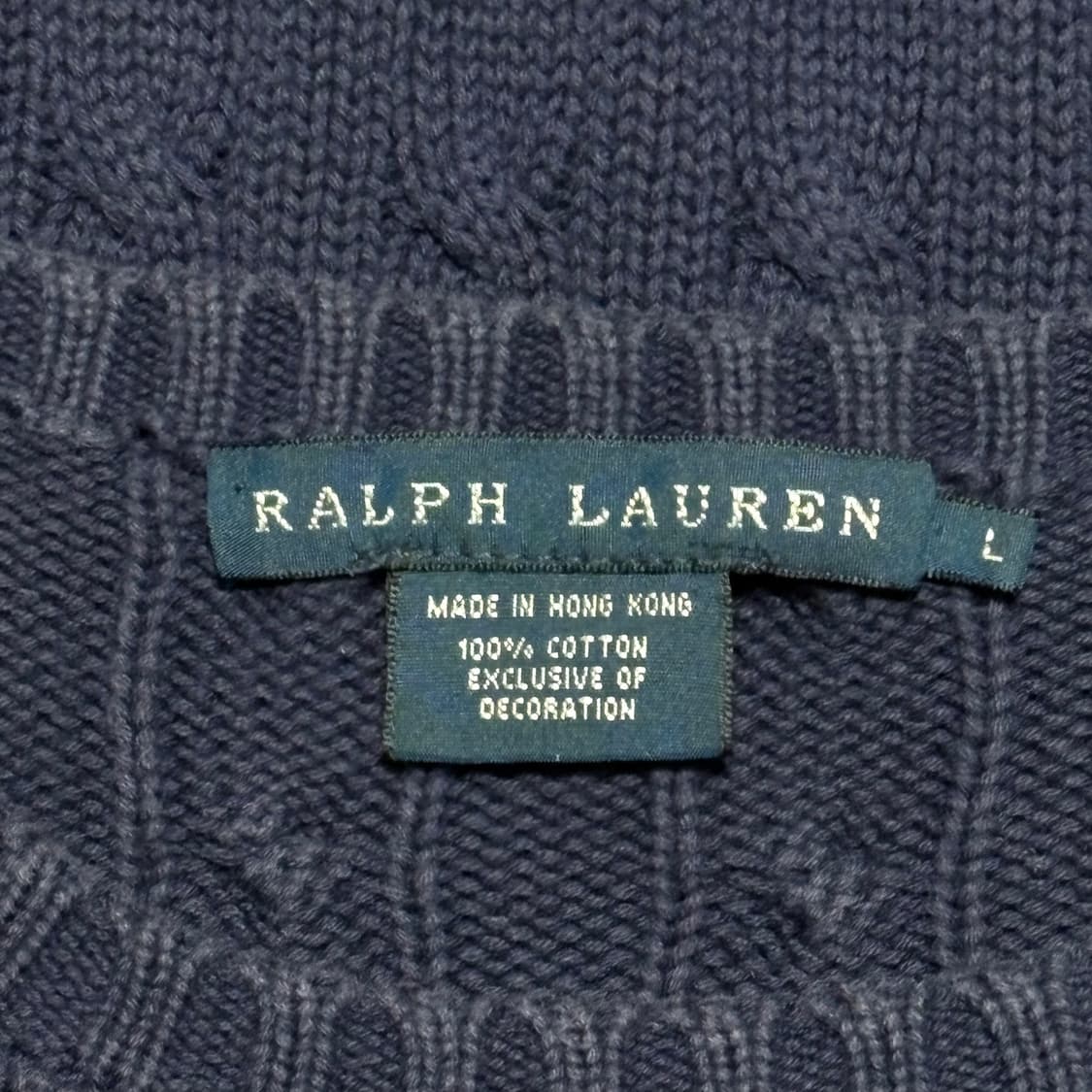 L 폴로랄프로렌 여성용 네이비 케이블 니트 상품이미지4