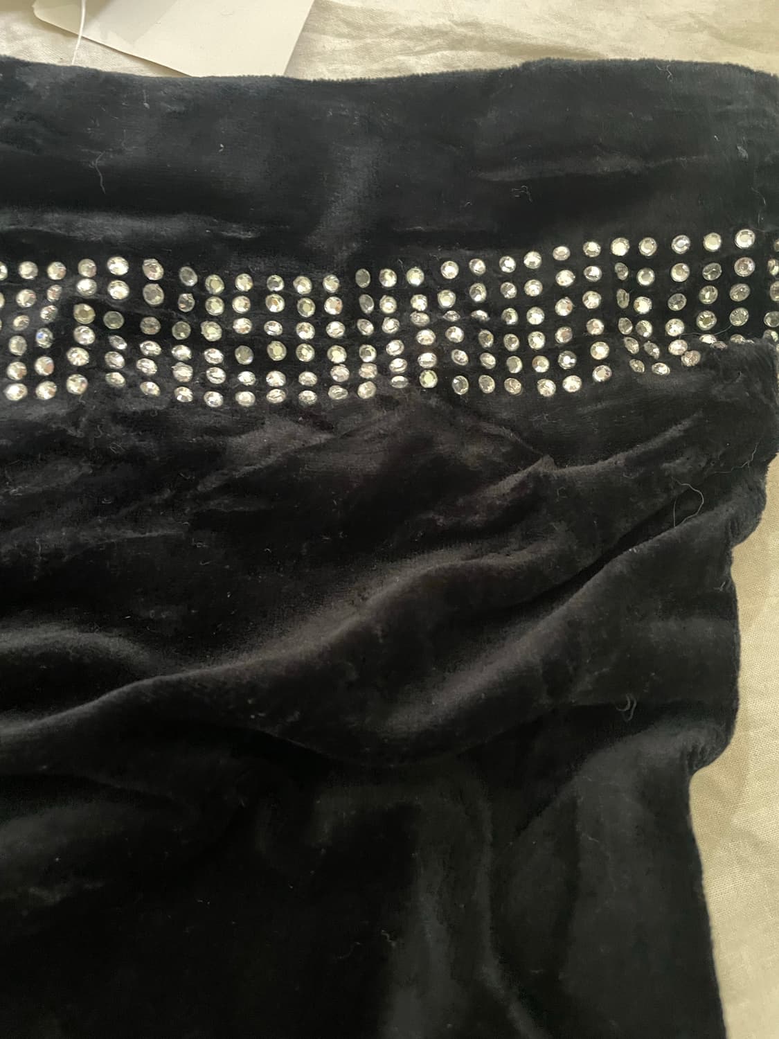  LAZY DAISY 스터드 벨벳 튜브탑 (y2k) 상품이미지3