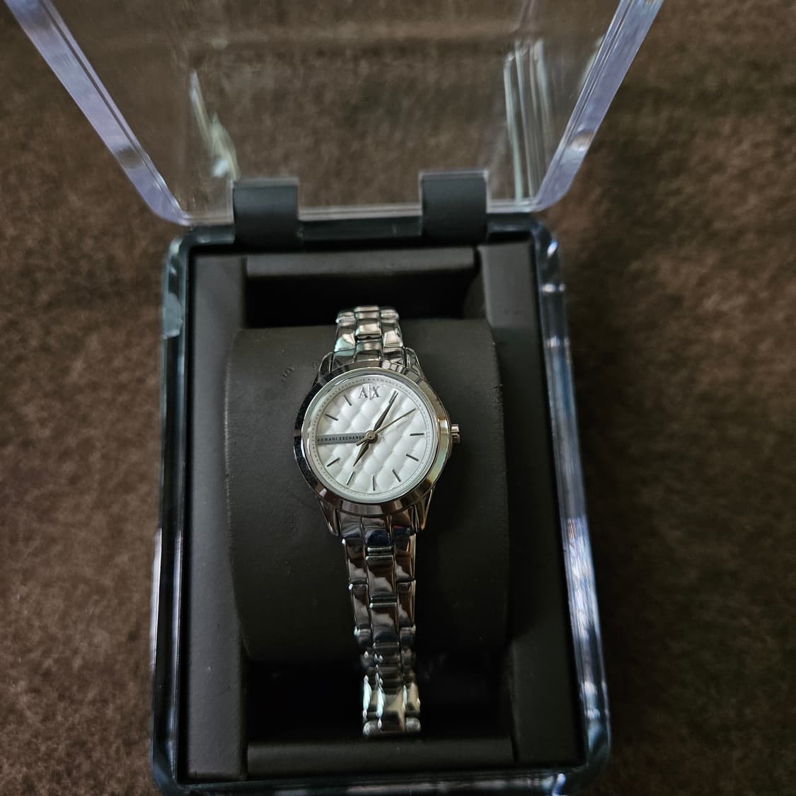 [새제품] 아르마니 실버 메탈 체인 시계 여성용 상품이미지2