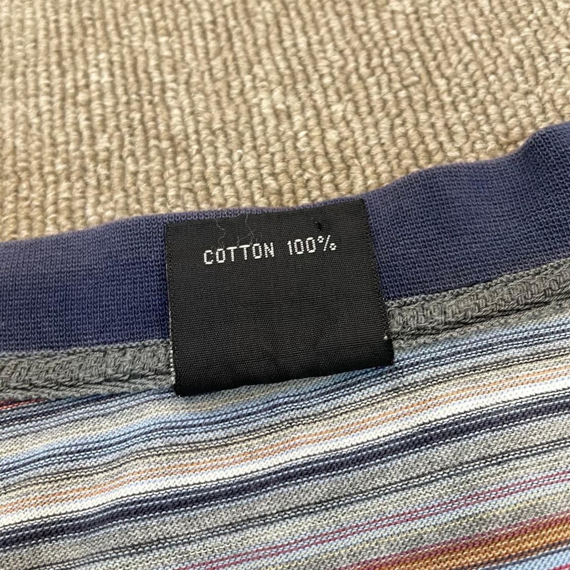 90s stussy made in usa 스투시 스트라이프 브이넥 티셔츠 상품이미지3