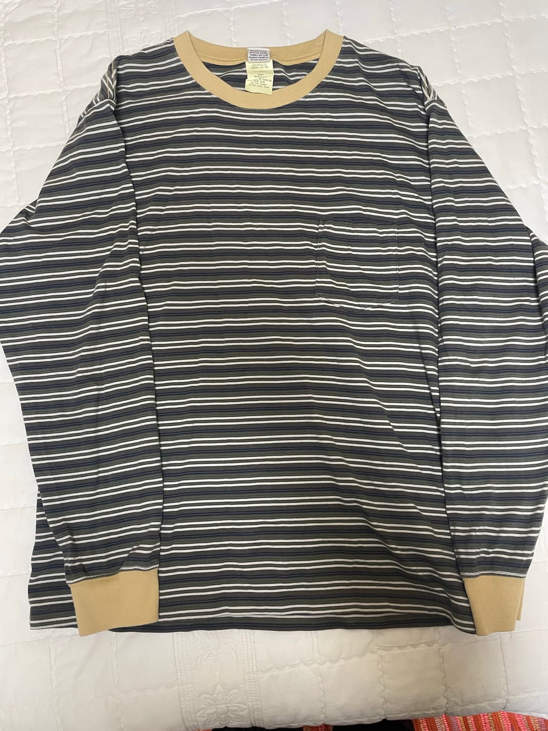 [M] 카키스 보더 롱슬리브 bark컬러 상품이미지2