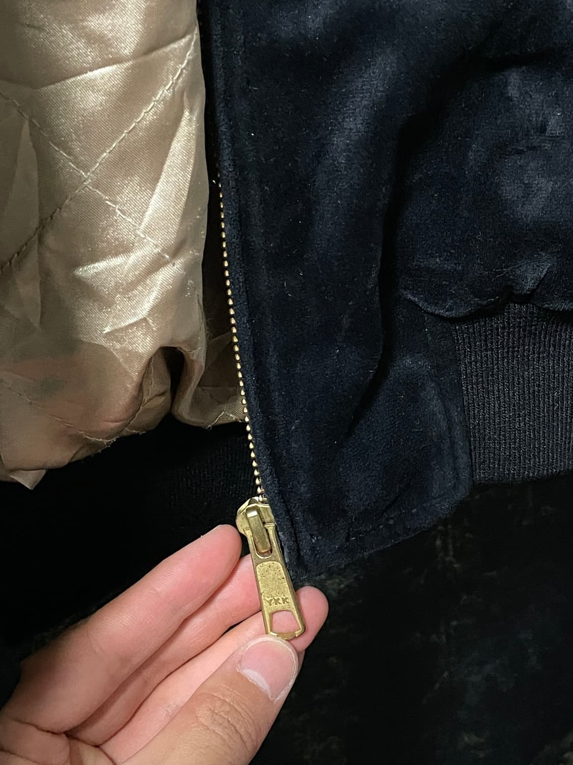 L~XL 벨벳 블루종 자켓 상품이미지4