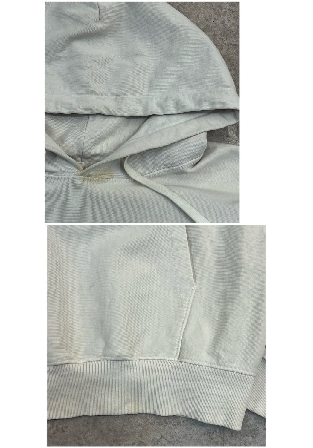 스투시 베이직 로고 후드티 화이트 L #csz2168 상품이미지7