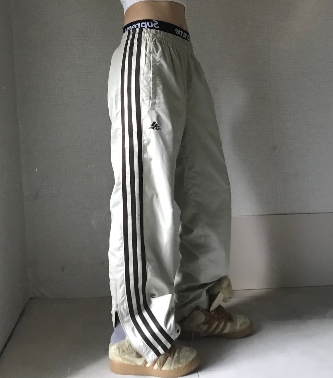 아디다스 베이지 브라운 트레이닝 팬츠 상품이미지5