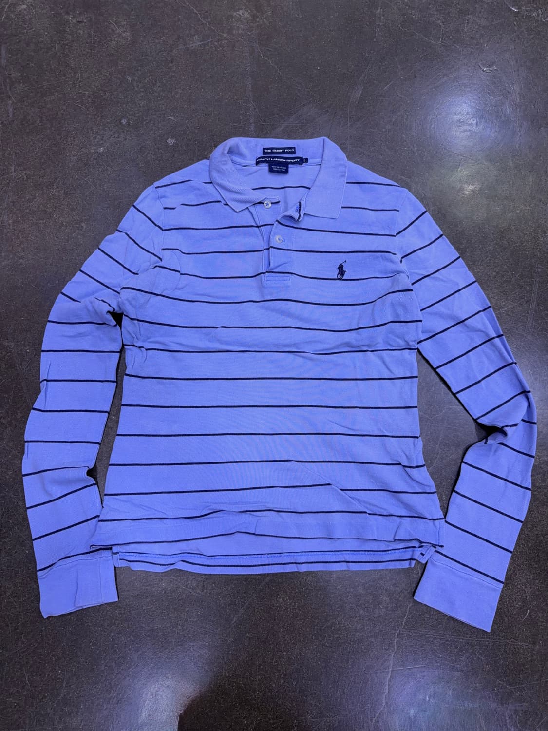 랄프로렌 스포츠 폴로 스트라이프 긴팔티 pkt 카라티 우먼스 L 상품이미지1