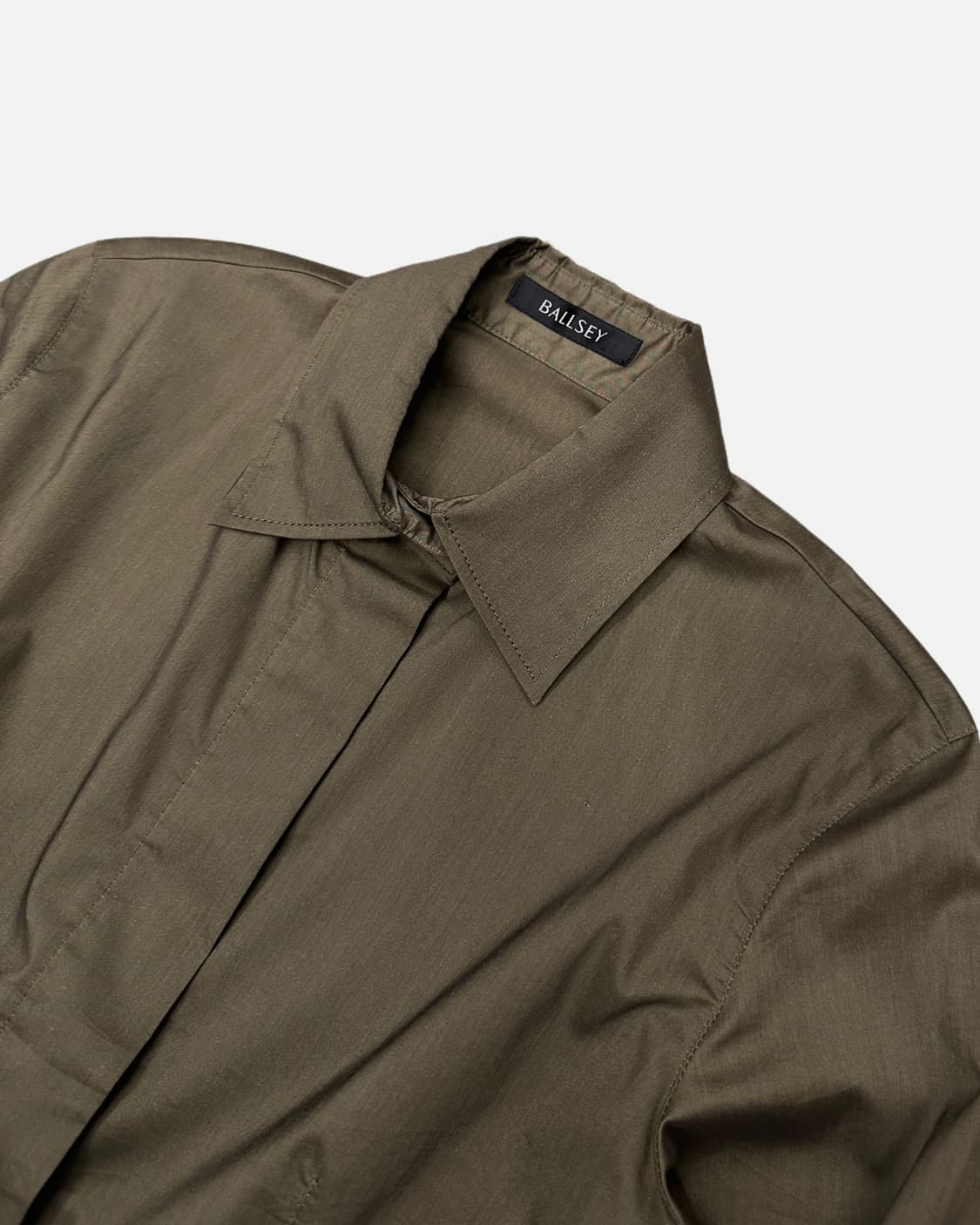 BALLSEY khakit hidden button crop shirt 상품이미지2