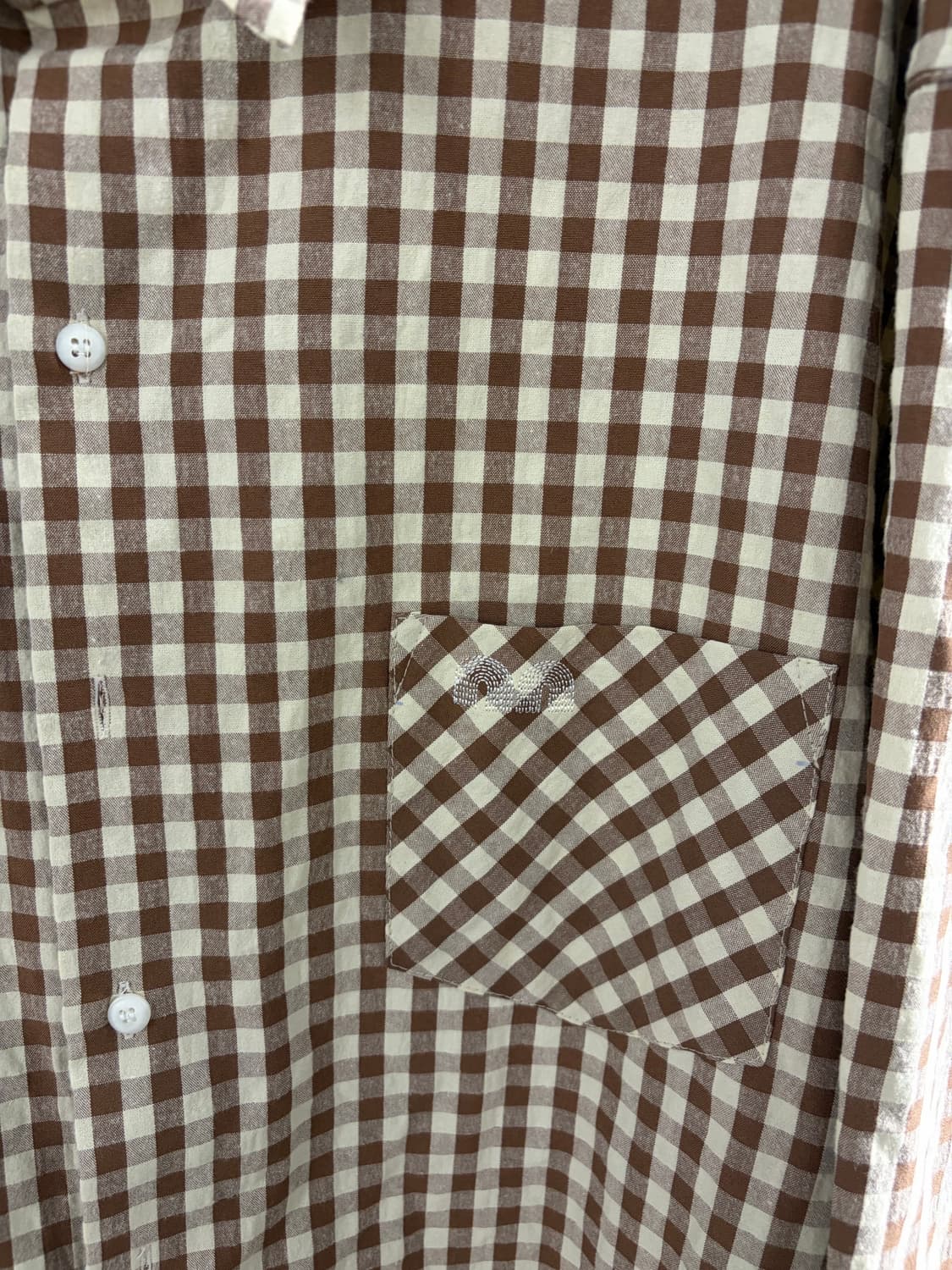 Not New check nn shirt brown 2 상품이미지3