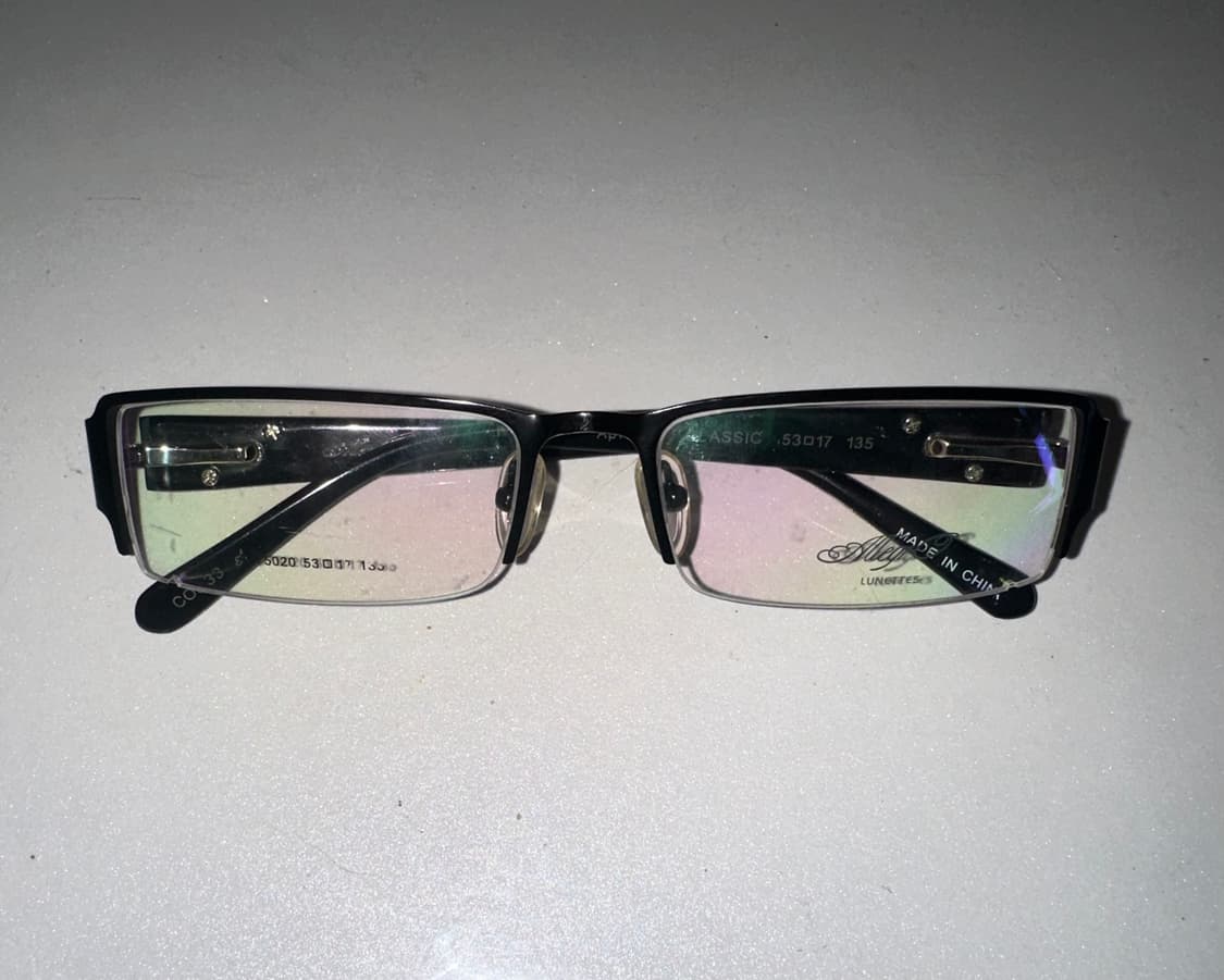 빈티지 반무테 안경 상품이미지3