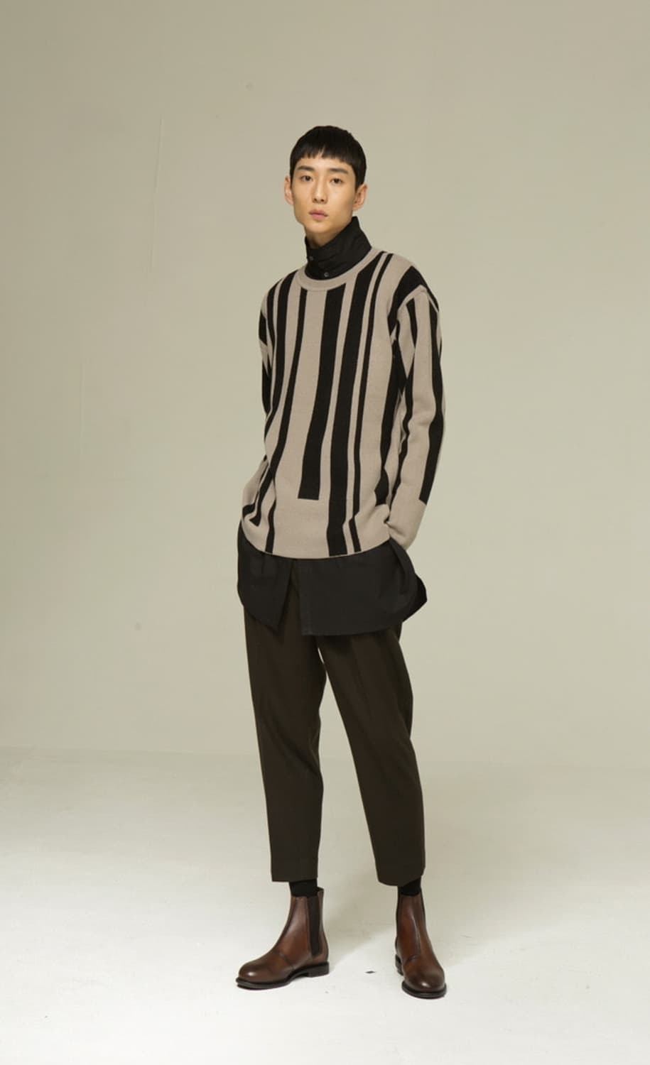 노이어 멀티 블럭 스트라이프 니트 (N18WKN02) 상품이미지1