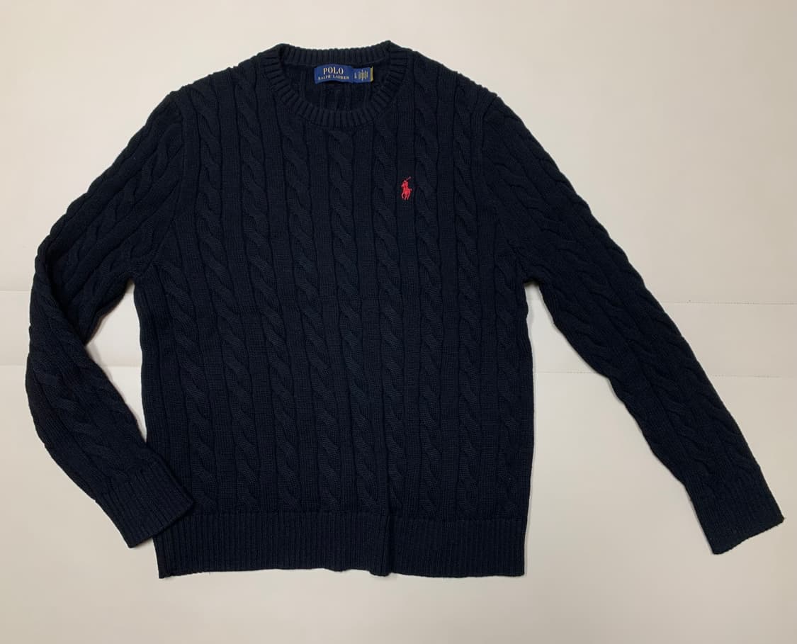 [L]폴로 케이블 니트 코튼 스웨터 상품이미지1