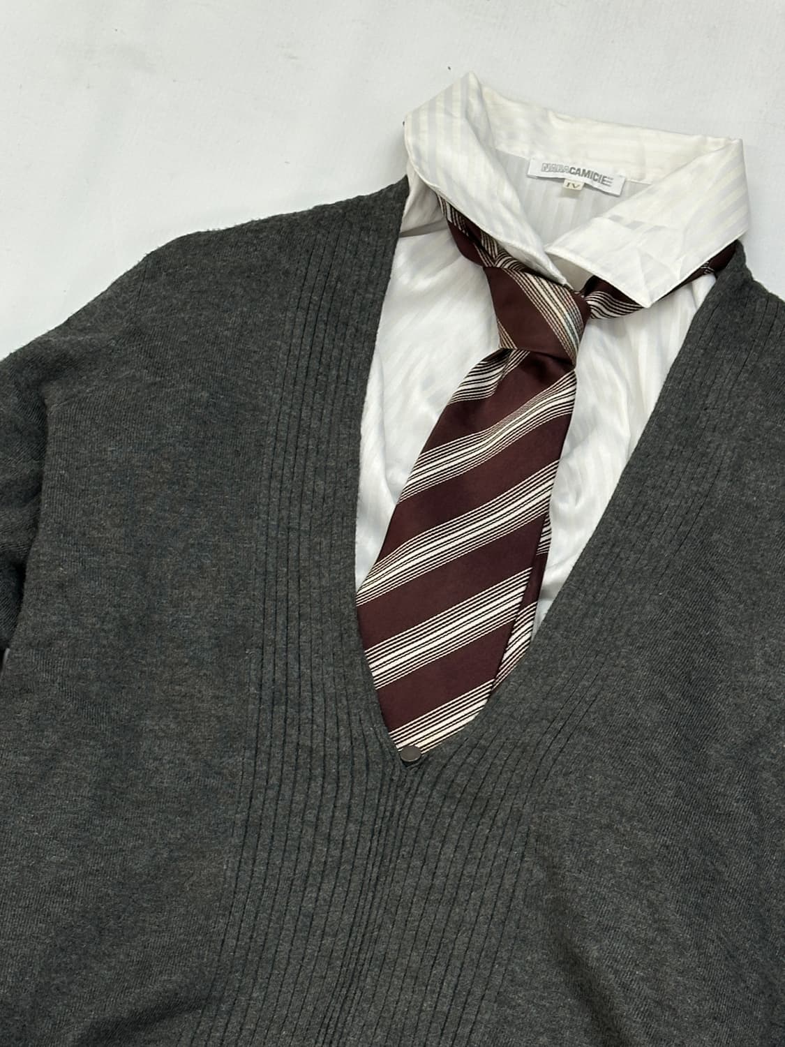 ♥️캐캐체 아무 일본 교복 코디세트♥️ 넥타이 니트 레이어드 체크  상품이미지3