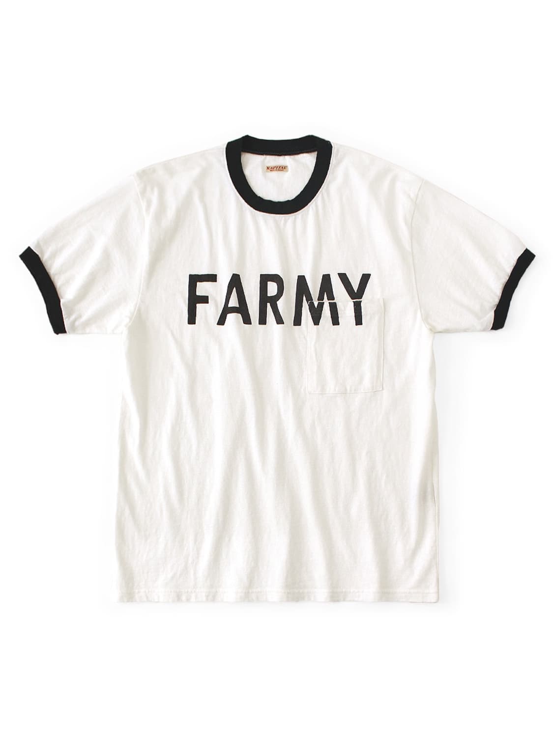 [4] 캐피탈 천축 링거 포켓 티셔츠 FARMY 상품이미지1