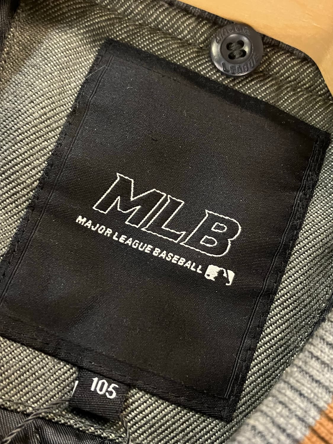 MLB 레더 소매 바시티 자켓 차콜 105  #csz2722  상품이미지4