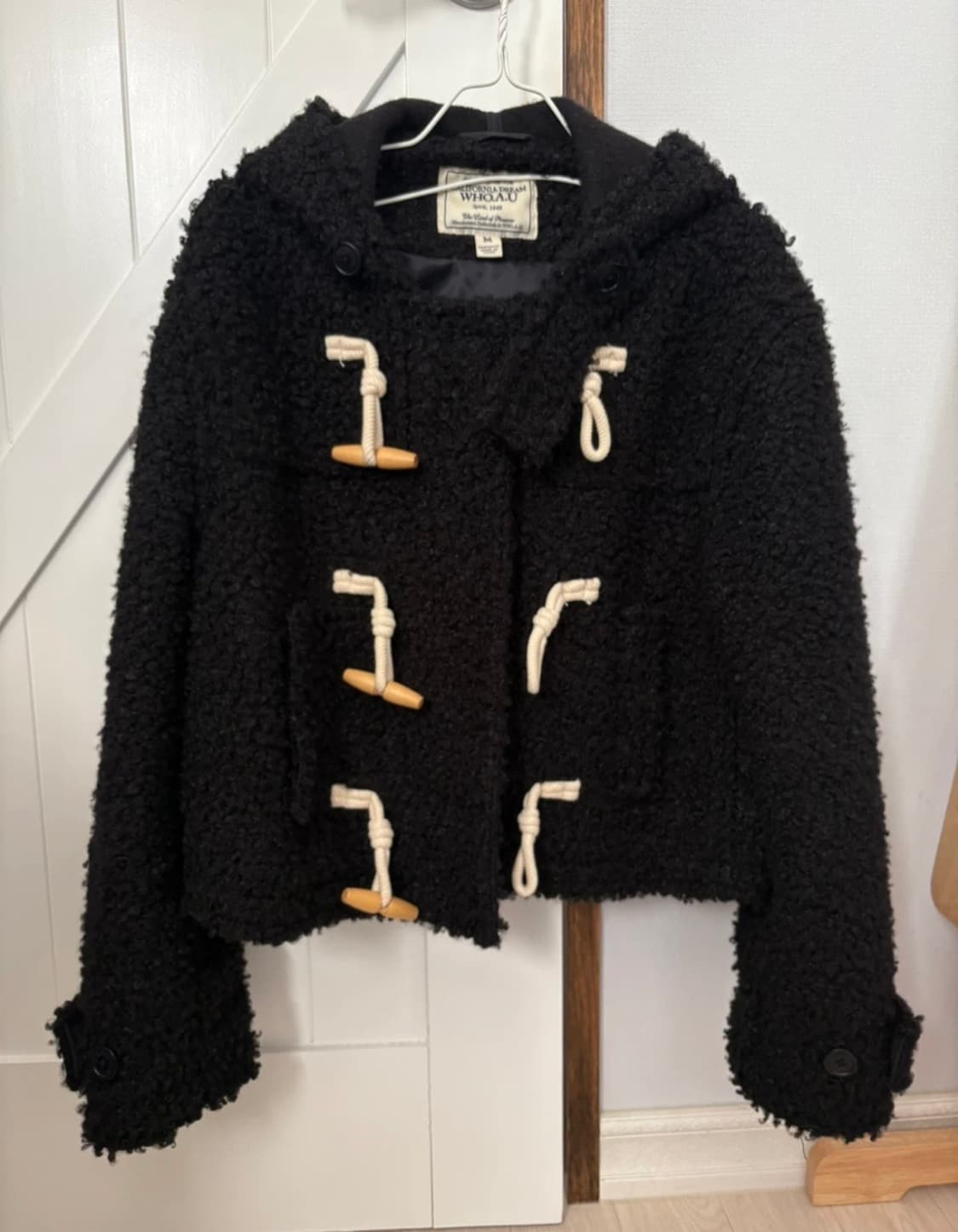 후아유 숏 더플코트 네이비 상품이미지2