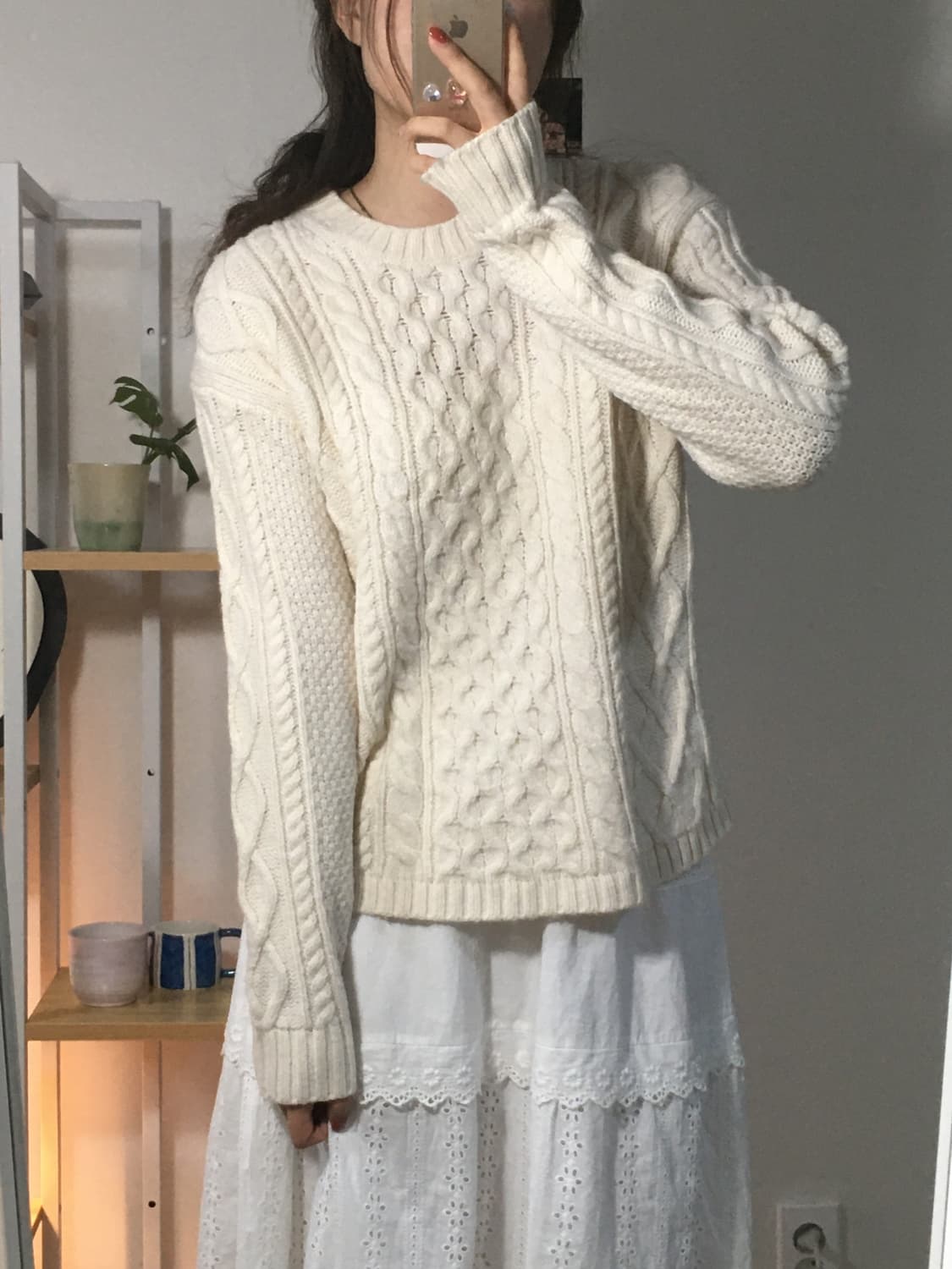 일본 유니클로 케이블 니트 상품이미지3