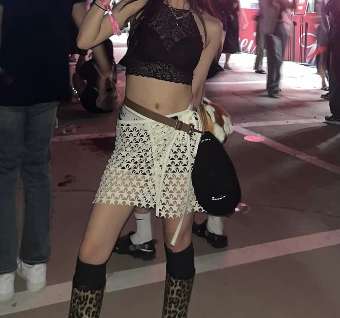 더미스테리어스호텔 스타 레이어드 랩스커트 상품이미지1