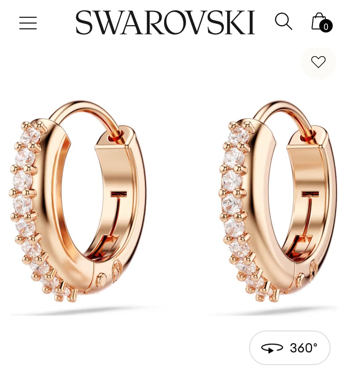 새제품)스와로브스키 후프 귀걸이 정품 상품이미지3
