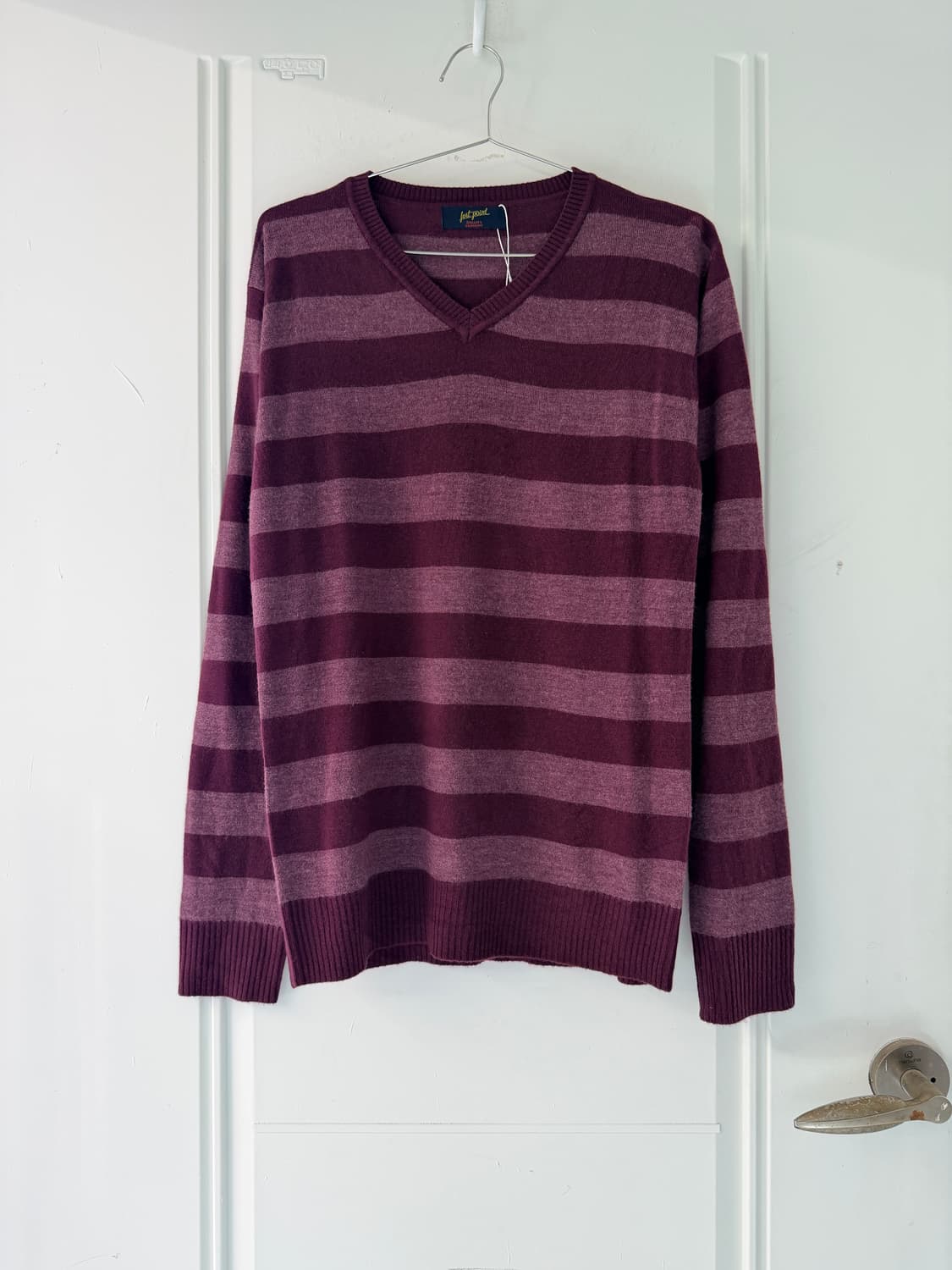 일본빈티지 라벤더 스트라이프 니트 상품이미지2