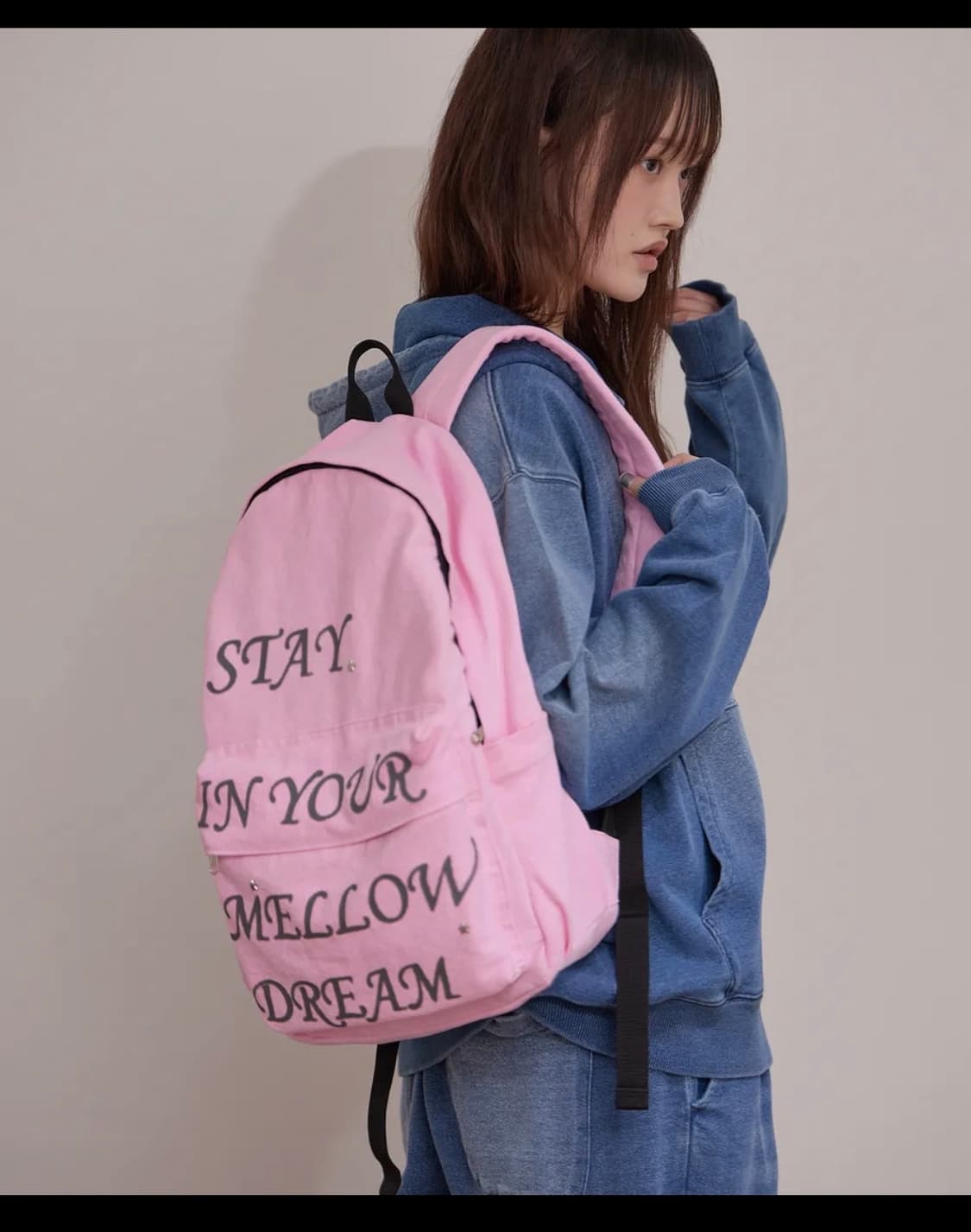 와이케이 MELLOW DREAM 워시드 백팩 핑크 상품이미지2