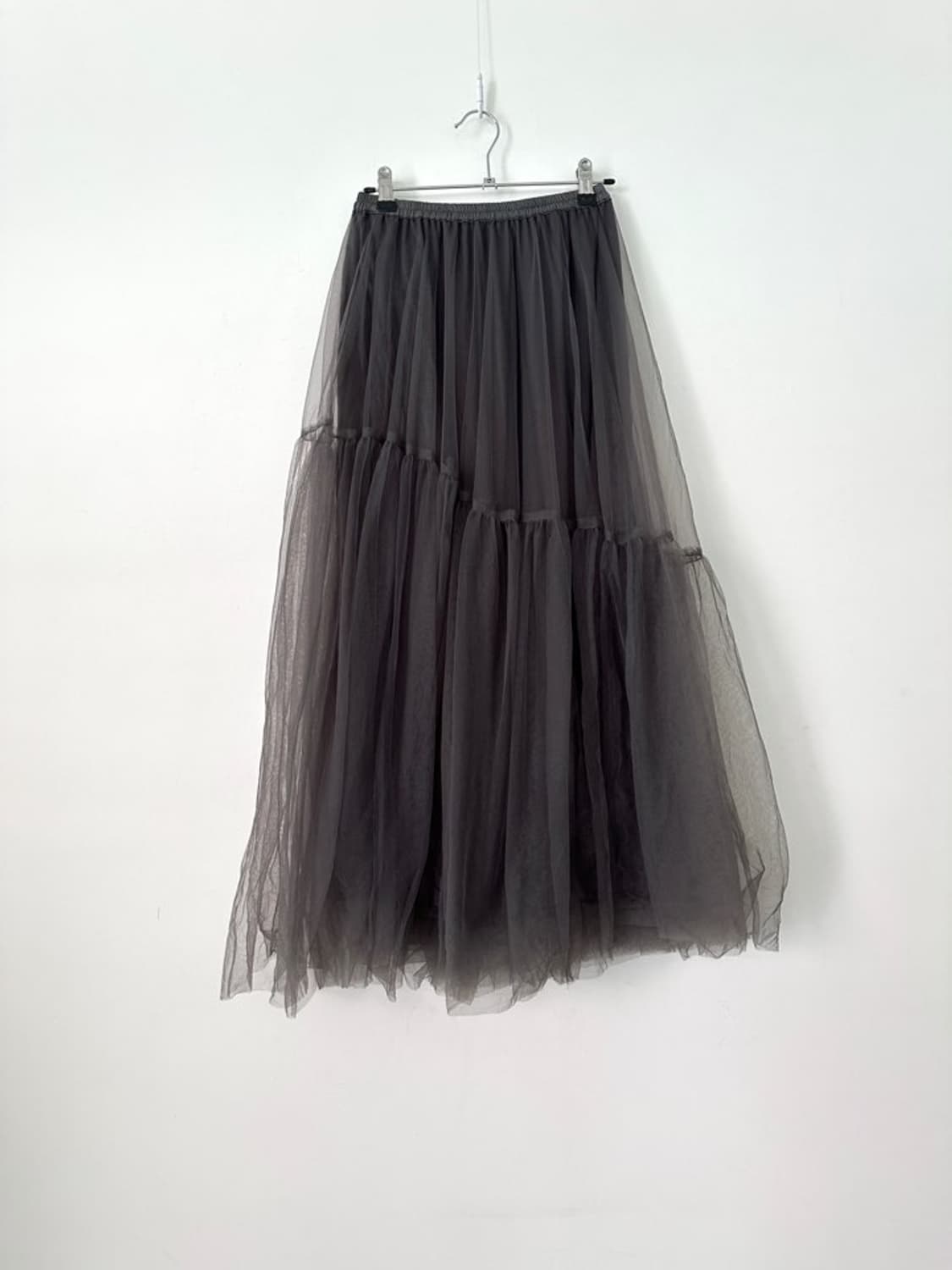 GRL frill sha long skirt / charcoal 상품이미지1