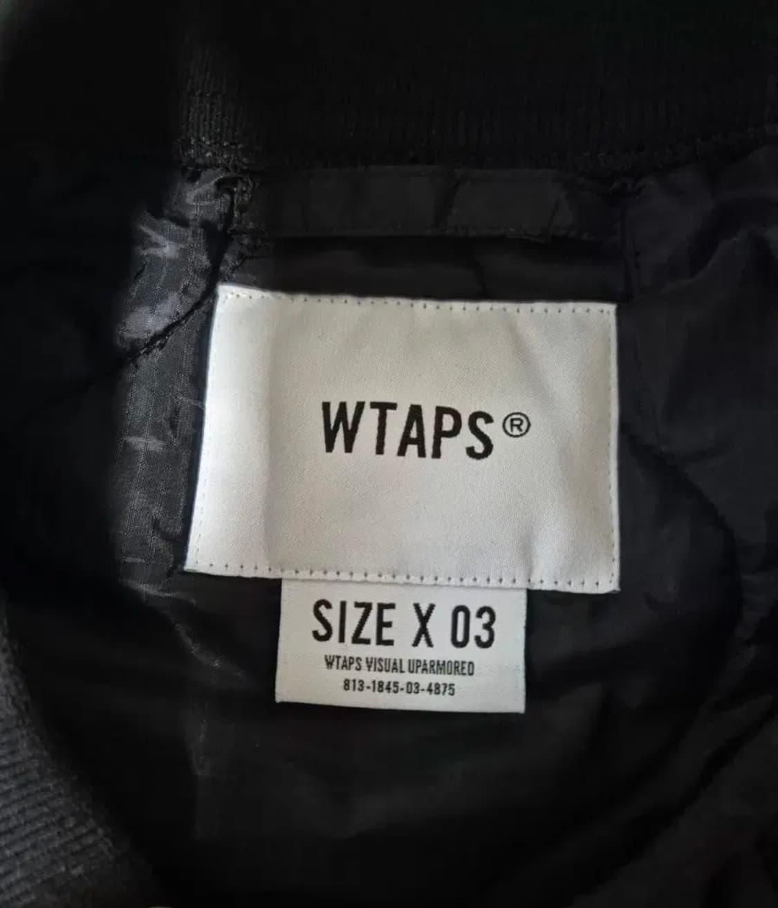 더블탭스 wls 퀼팅 맨투맨 블랙 X03 상품이미지2