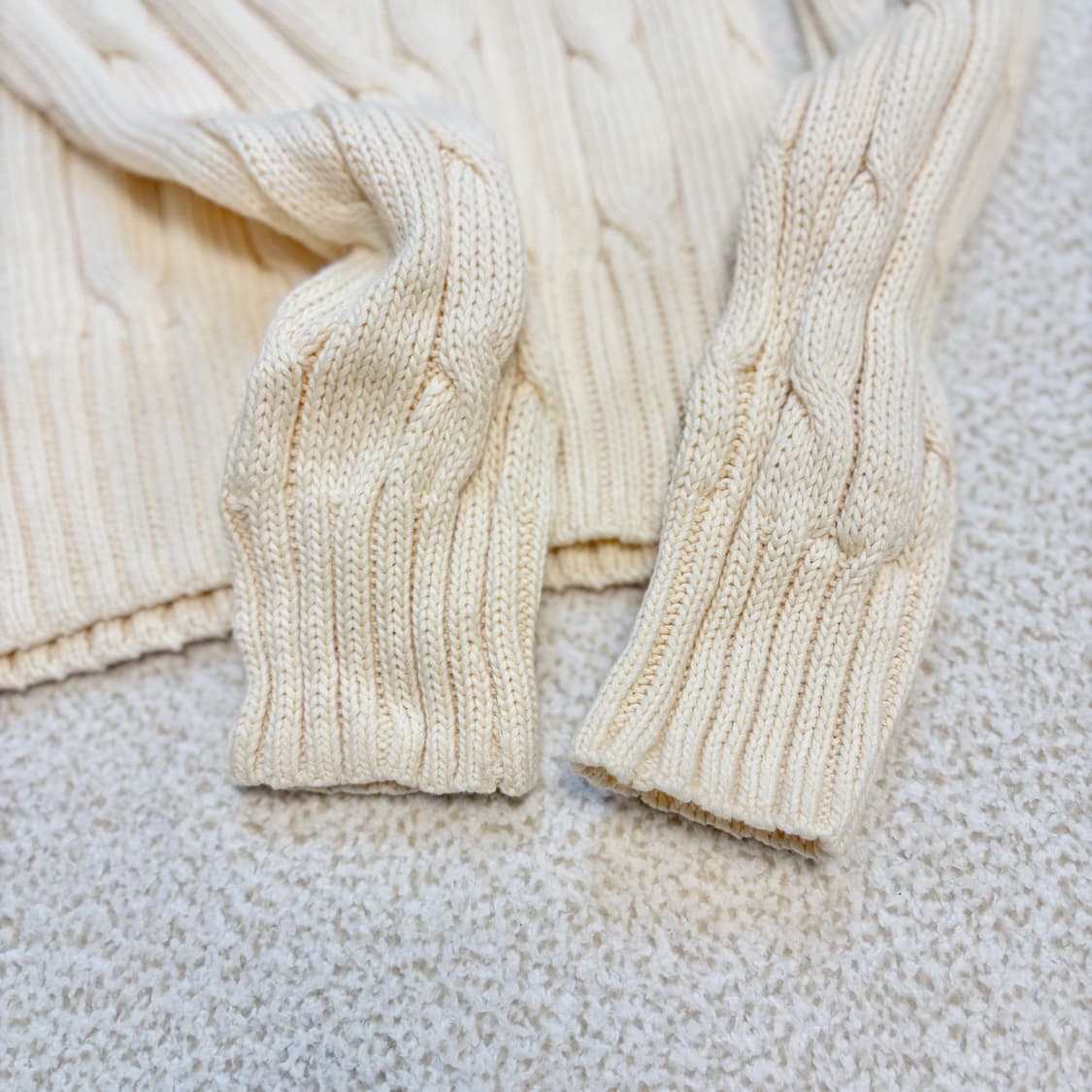 폴로 랄프로렌 케이블 니트 아이보리 상품이미지5