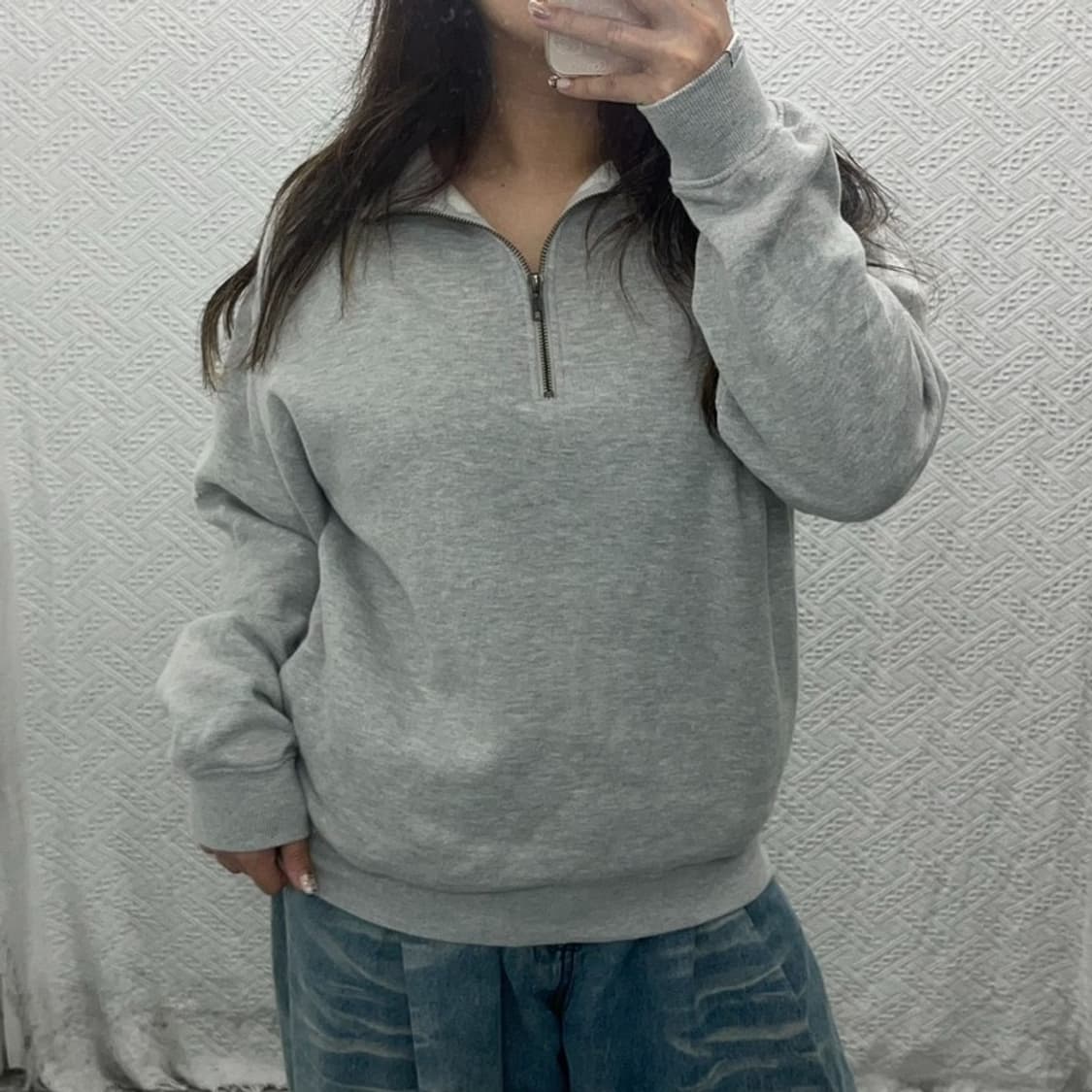 디스이즈네버댓 반집업 기모 스웻셔츠 맨투맨 100 C06366 상품이미지1